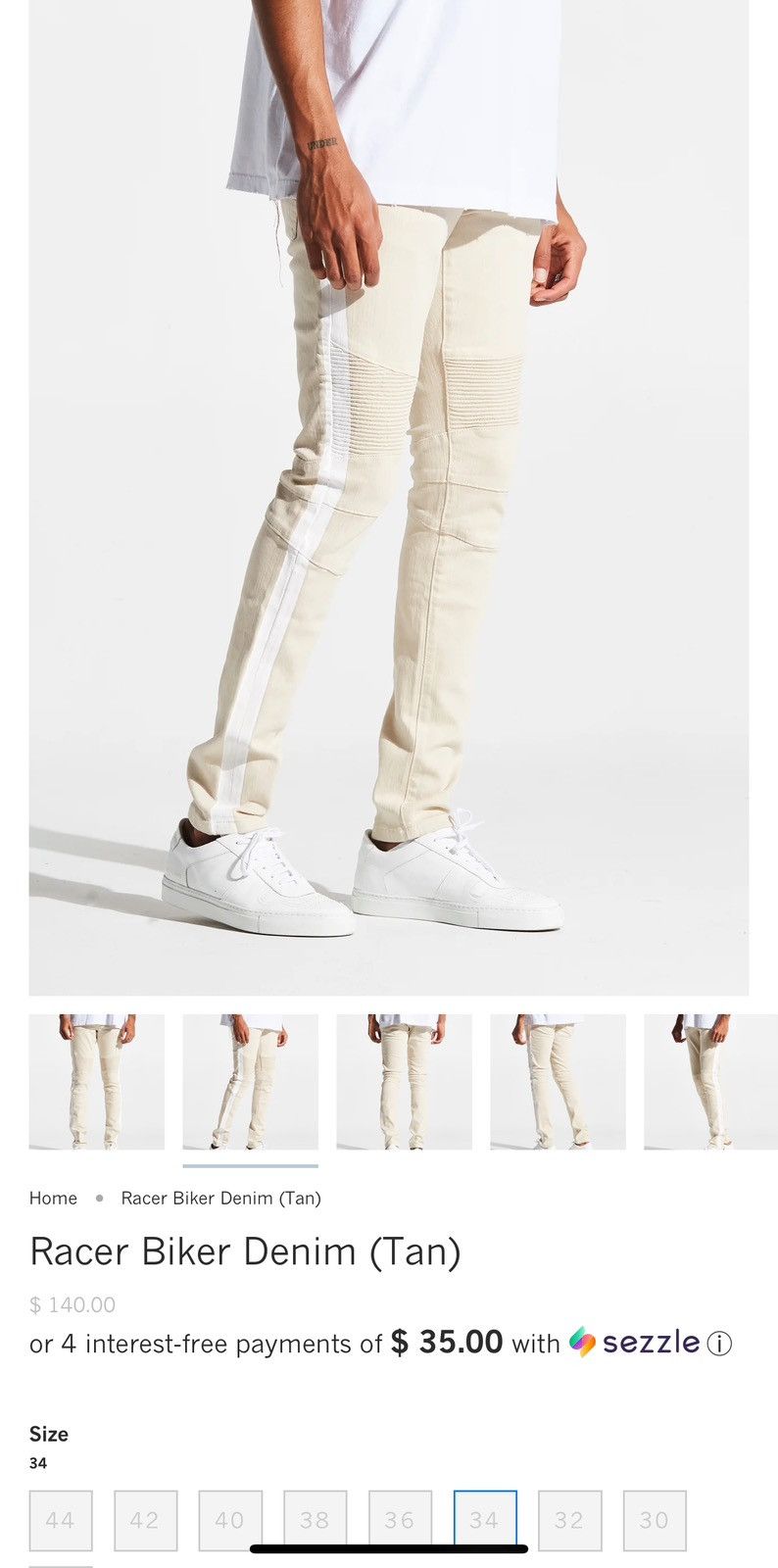 Embellish Embellish Racer Biker Denim Jeans - Size 34 Size US 34 / EU 50 - 9 Thumbnail