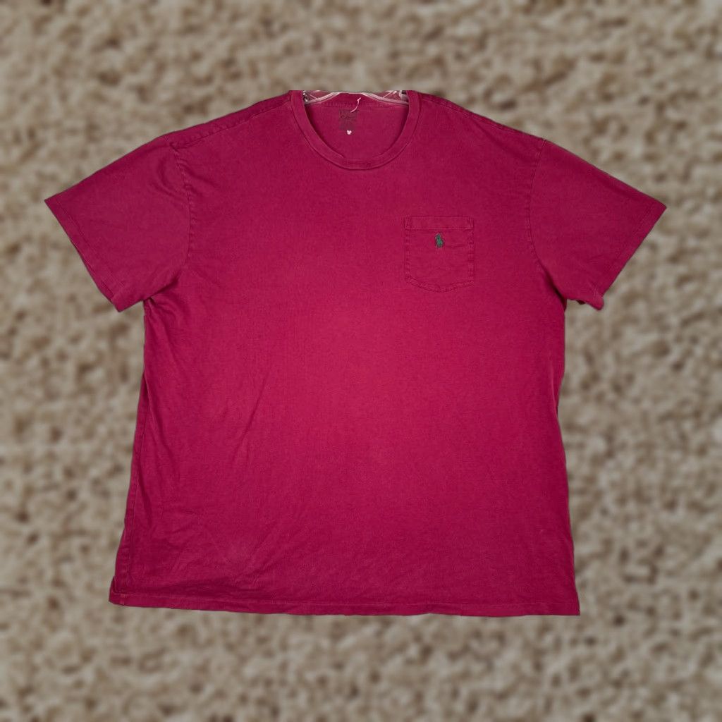 Ralph Lauren VINTAGE Ralph Lauren Polo Shirt Adult 2XL Red 100% Cotton Crew Neck Pocket Big & Tall Men XL-2X Size US XXL / EU 58 / 5 - 1 Thumbnail