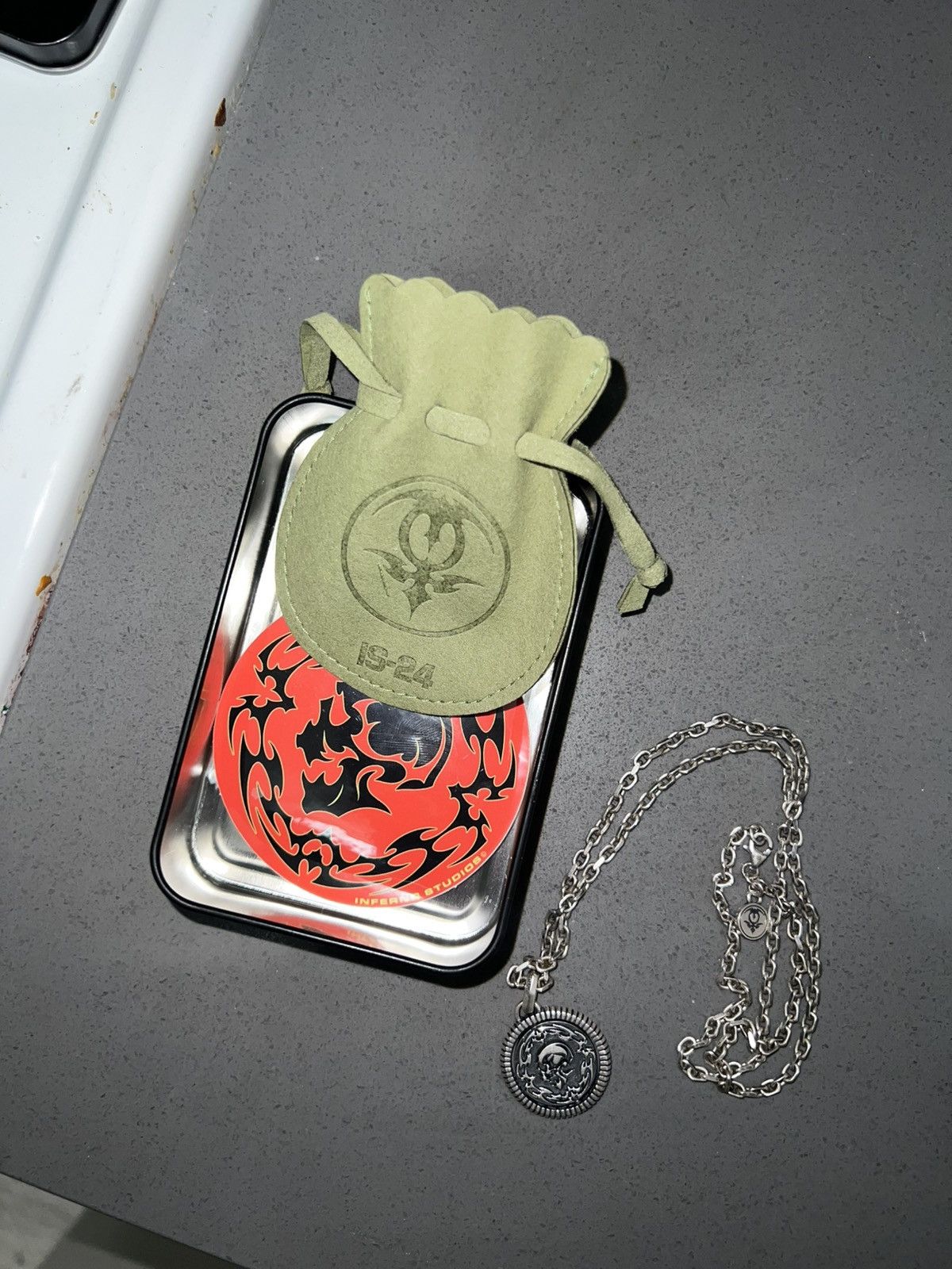 Other INFERNO STUDIOS 2 FACE SILVER NECKLACE .925 Size ONE SIZE - 1 Thumbnail