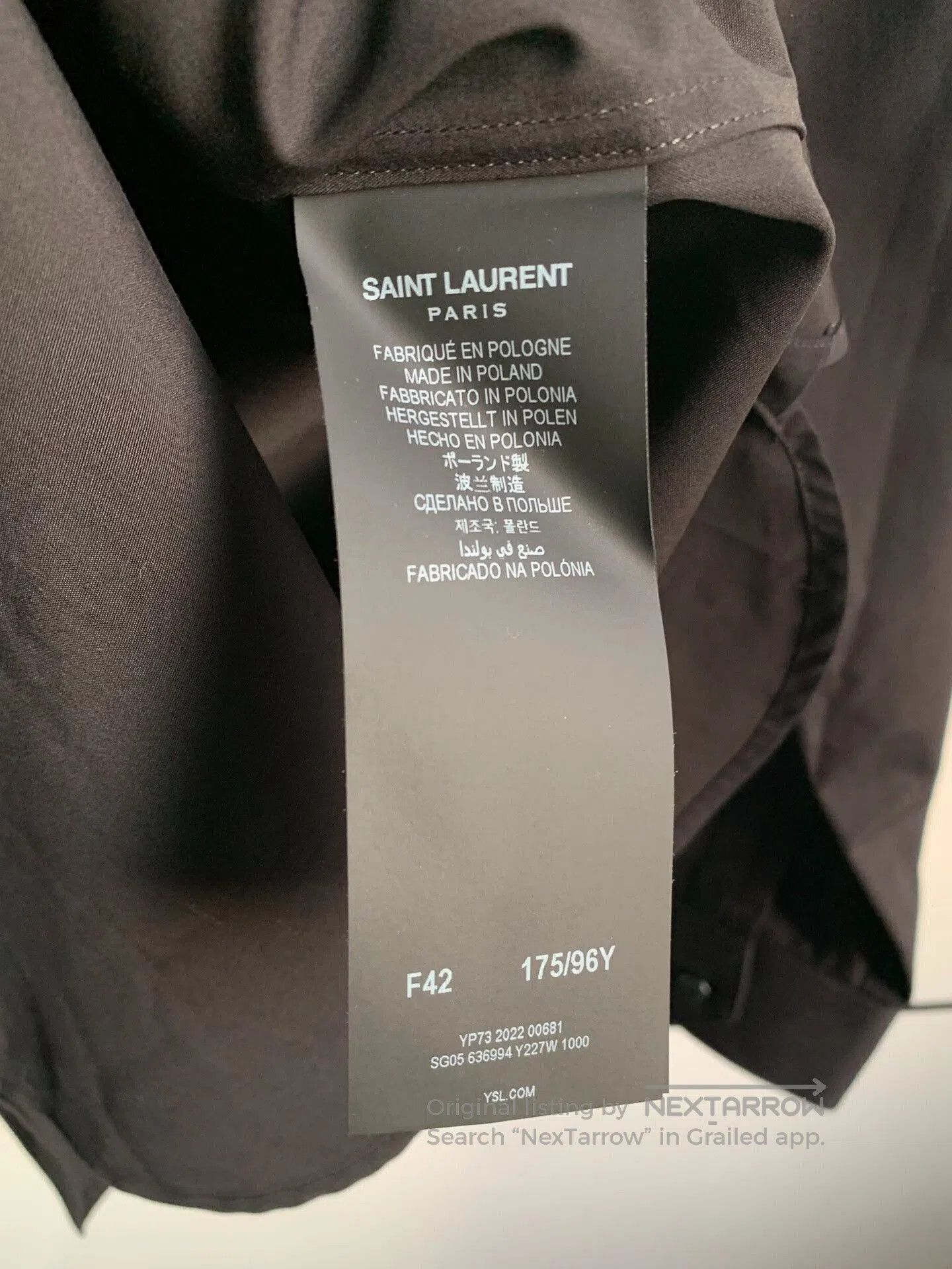 Saint Laurent Paris Saint Laurent Men's Black Long. Size US XS / EU 42 / 0 - 5 Thumbnail