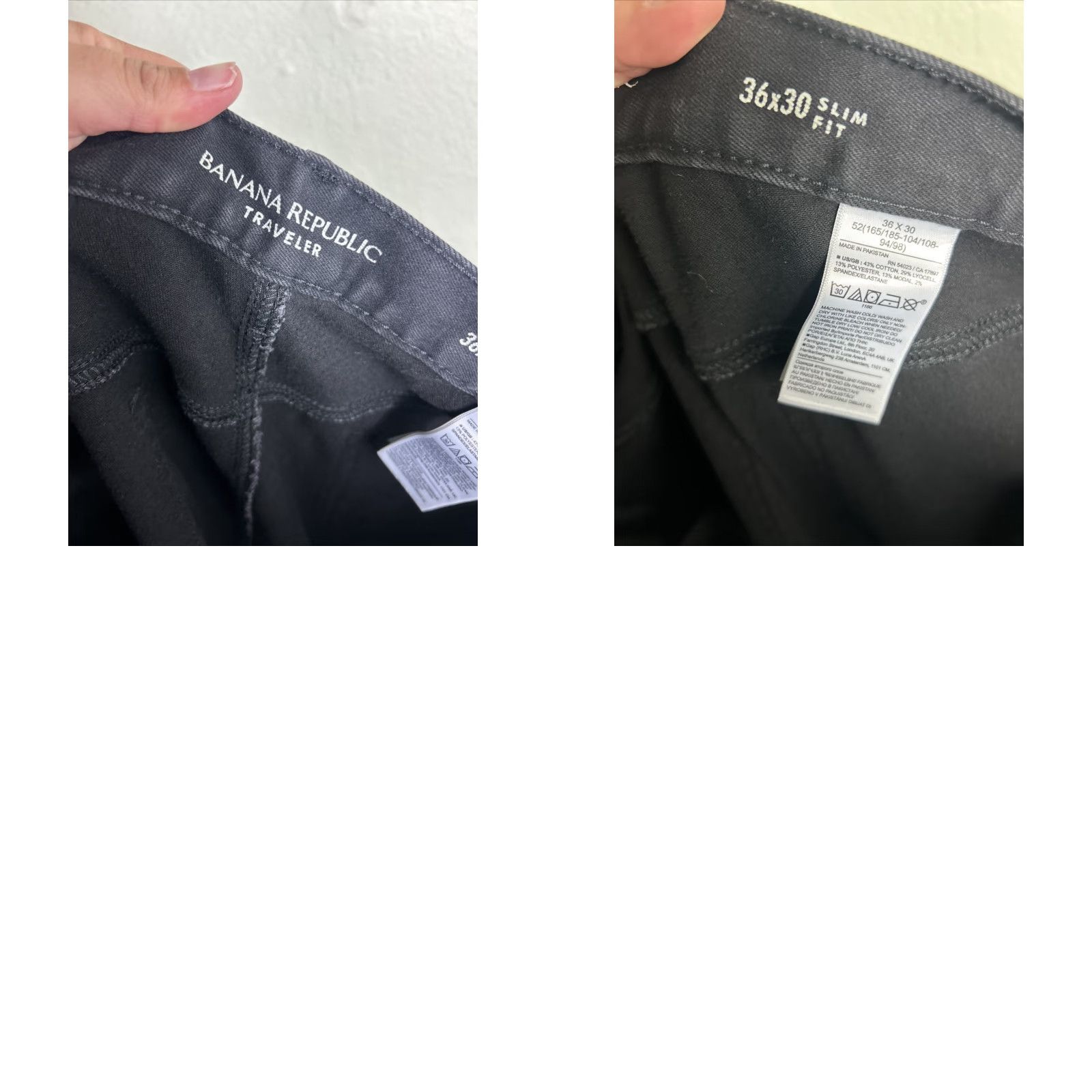 Banana Republic VINTAGE Banana Republic Traveler Jeans Black Slim Fit 38x30 Men Jeans Slim Straight 90s? Size US 36 / EU 52 - 9 Thumbnail
