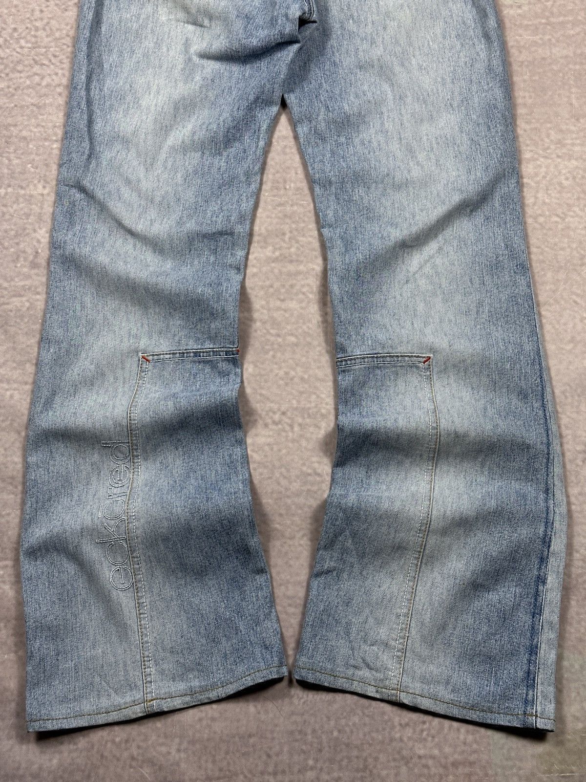 Ecko Unltd. Vintage LGB Style Ecko Unltd Red Flared Distressed Jeans Size US 30 / EU 46 - 9 Thumbnail