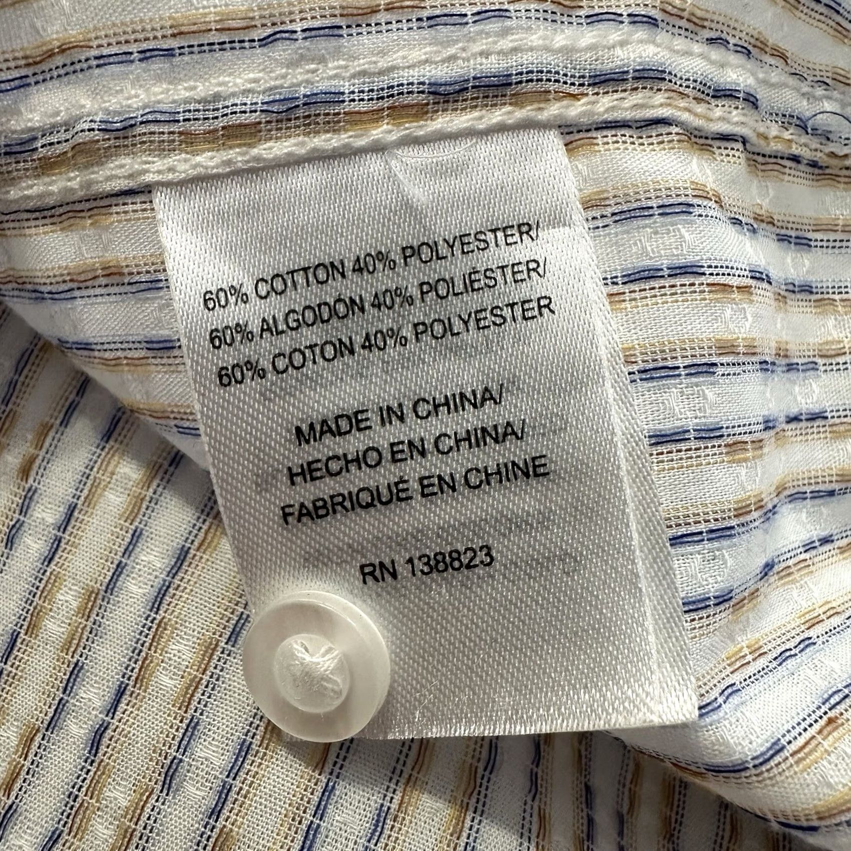 Vintage Gibson Trading Co Shirt Mens L Short Sleeve Button Up Striped Textured Western Size US L / EU 52-54 / 3 - 7 Thumbnail