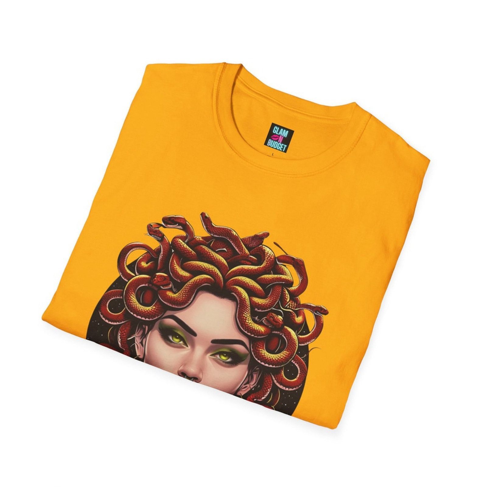 Handmade Handmade Medusa Graphic Tee Yellow Streetwear Unisex 2X Size XXL / US 16-18 / IT 52-54 - 3 Thumbnail