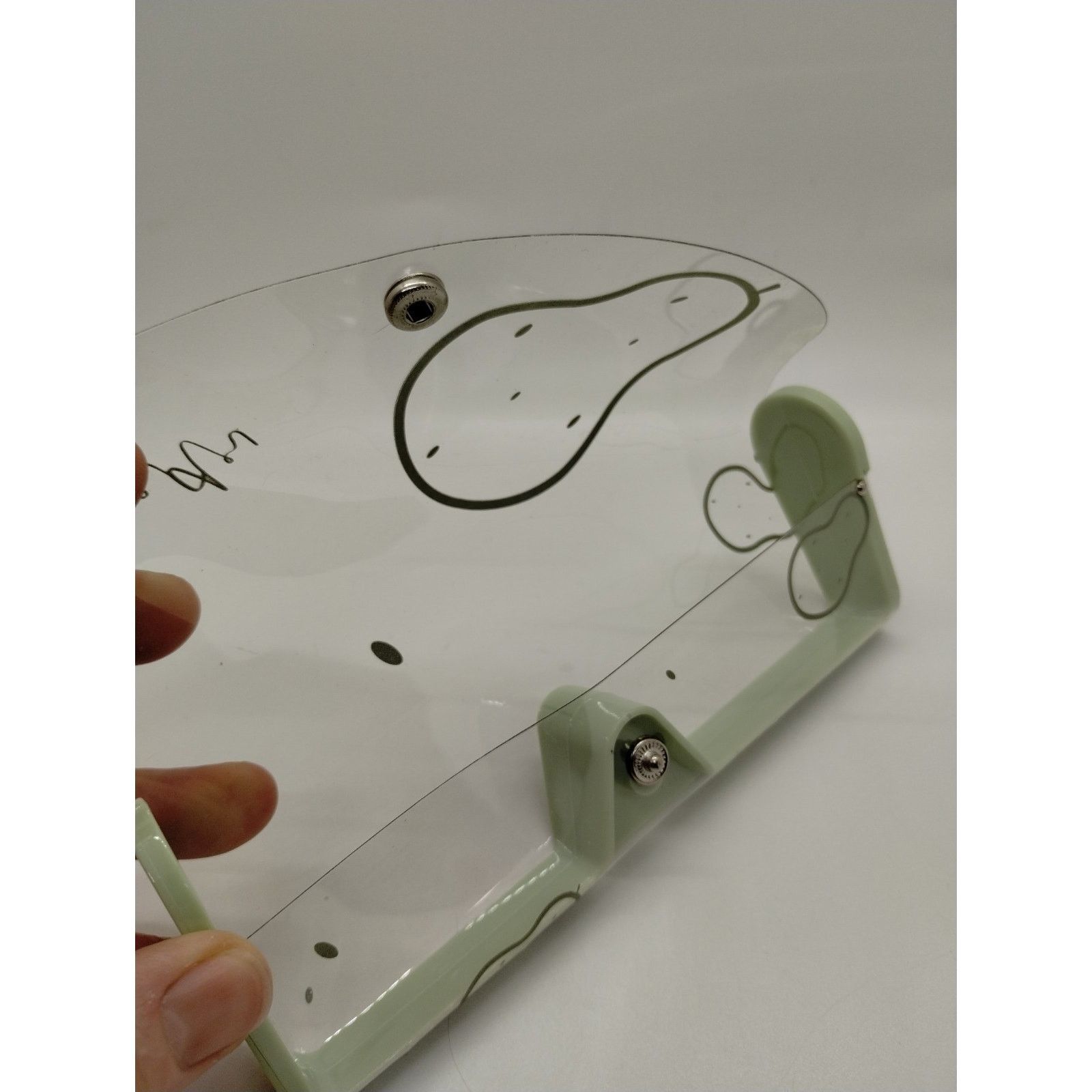 Vintage Green Pear Transparent Eyeglass Case - Snap Close Size ONE SIZE - 3 Thumbnail
