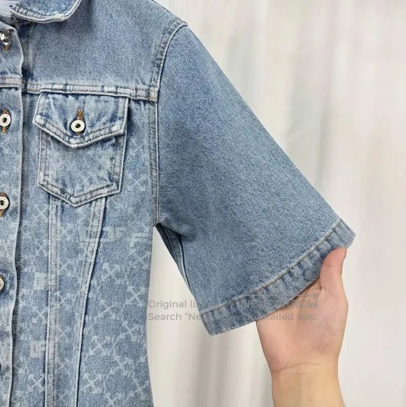 Off-White Off-White Summer Denim Short Sleeve Dress . Size M / US 6-8 / IT 42-44 - 4 Thumbnail
