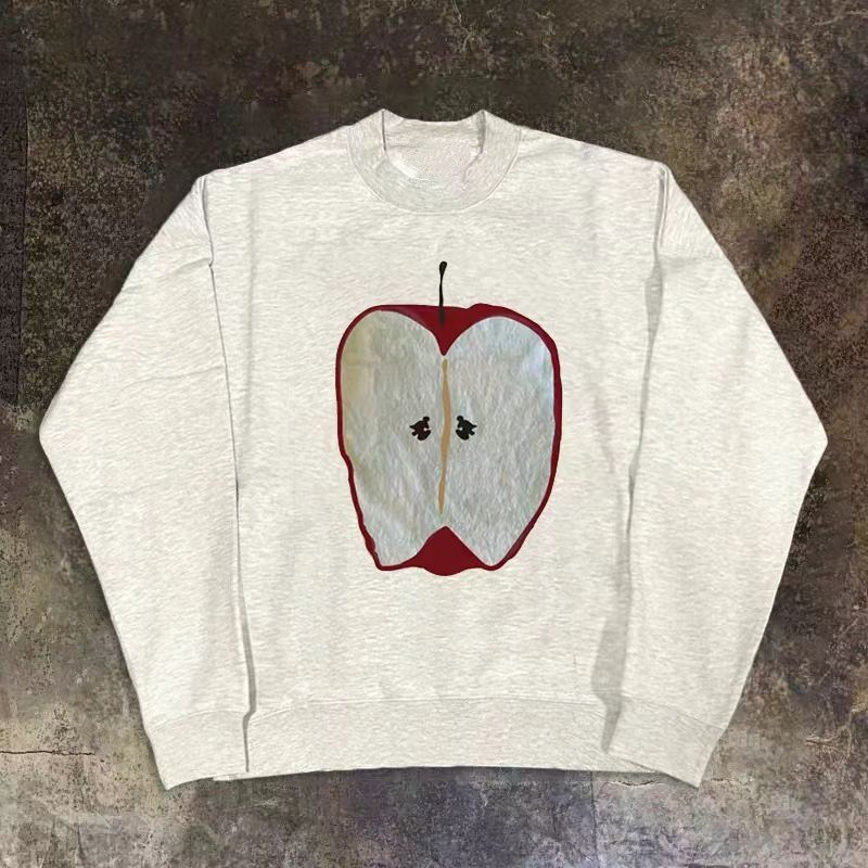 Vintage Gray retro apple print sweatshirt y2k Size US M / EU 48-50 / 2 - 1 Thumbnail