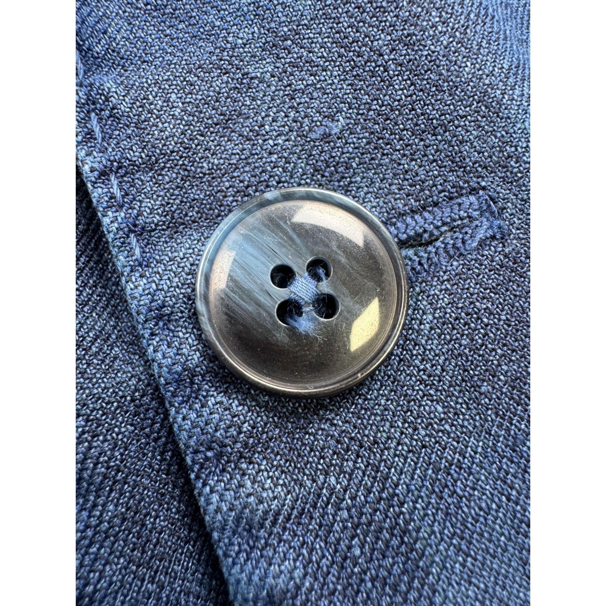 L.B.M. 1911 L.B.M. 1911 Linen Cotton Summer Two Button Blazer (Y1262) Size 38R - 3 Thumbnail