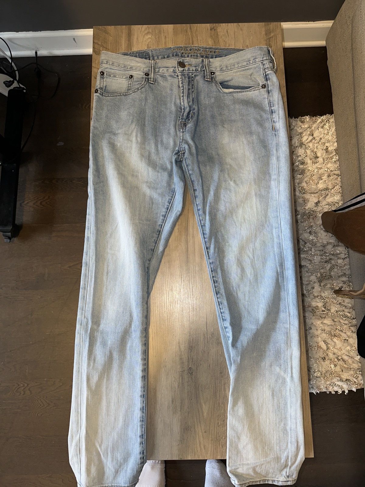 American Eagle Outfitters American Eagle OUTFITTERS Light Wash Slim Jeans Size US 33 - 1 Thumbnail