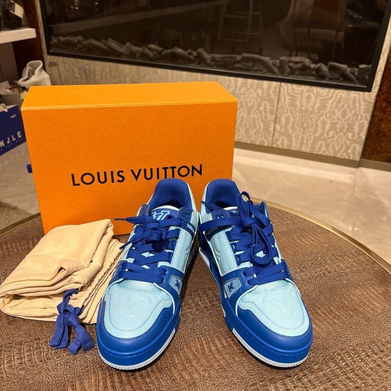 Louis Vuitton Louis Vuitton Trainer Blue Casual Sneakers for Men -2508 Size US 8.5 / EU 41-42 - 8 Thumbnail