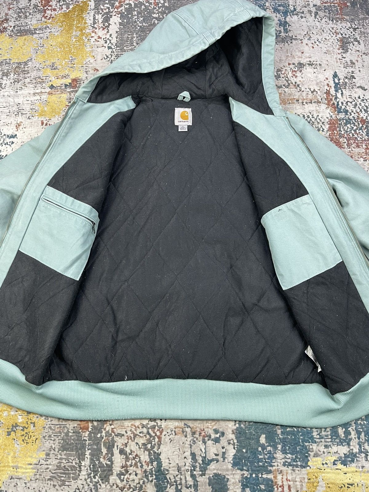 Carhartt Vintage Carhartt WIP Canvas Pine Green Hoodie Size US S / EU 44-46 / 1 - 11 Thumbnail