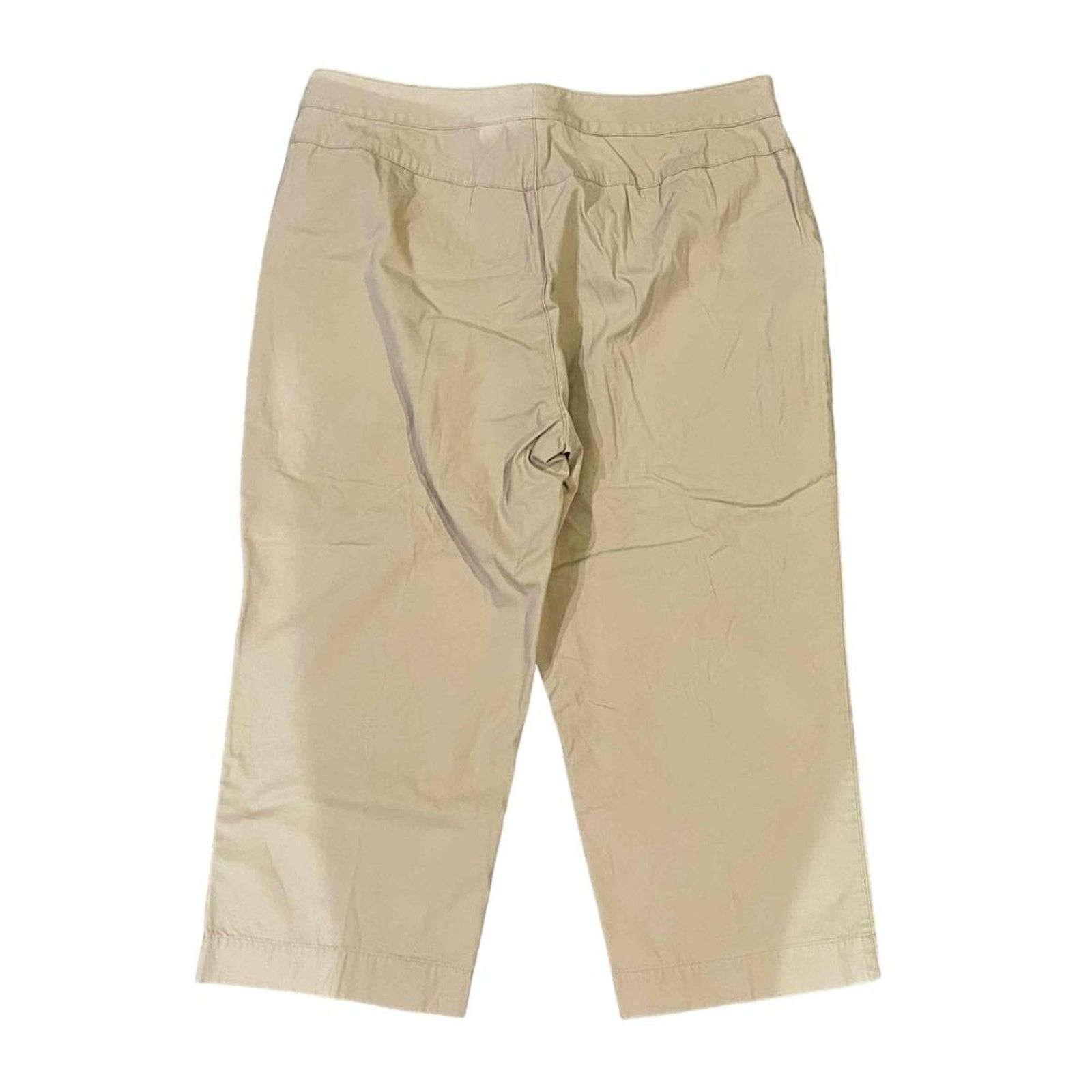 Liz Claiborne Liz Claiborne Audra Capri Pants Womens 14P Beige Cropped Size 36" / US 14 / IT 50 - 6 Thumbnail
