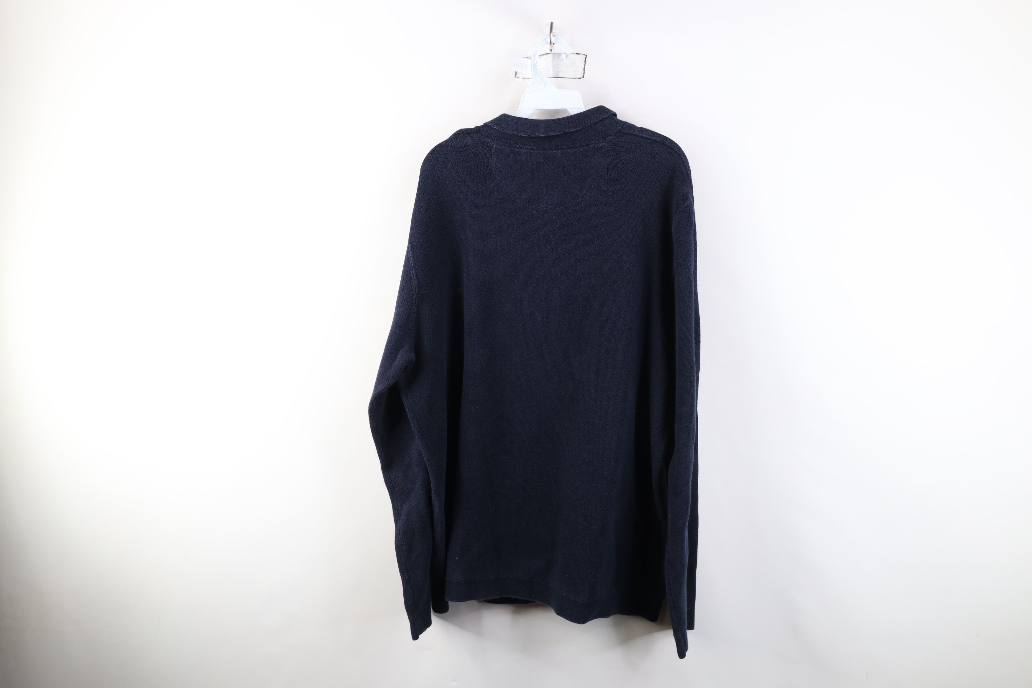 Eddie Bauer Vintage 90s Eddie Bauer Heavyweight Thermal Knit Rugby Blue Size US XL / EU 56 / 4 - 10 Thumbnail