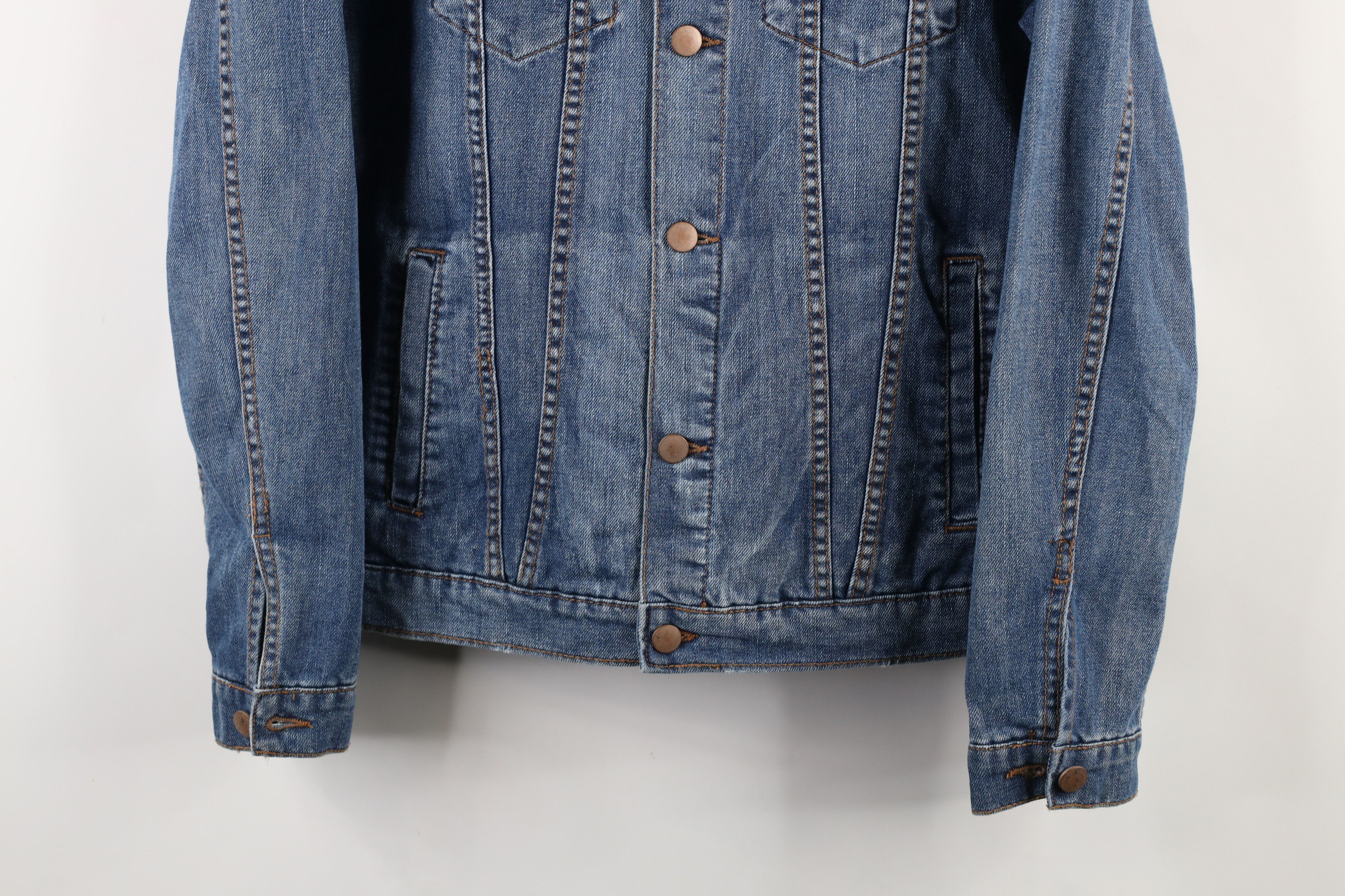 Elwood × Vintage Vintage Elwood Skateboarding Denim Jean Trucker Jacket Blue Size US M / EU 48-50 / 2 - 3 Thumbnail