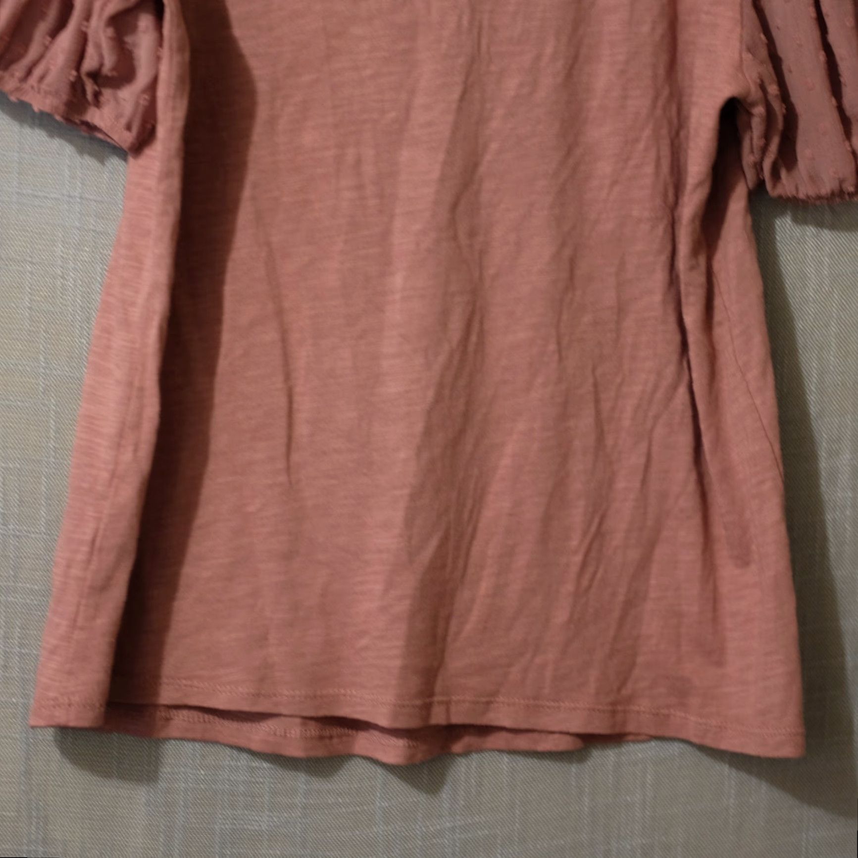 Vintage Maurices Top ShortSleeve Old Rose Pink Soft Stretch Women's L Shirt Pink Lace 90s Rose Style Womens L Size L / US 10 / IT 46 - 7 Thumbnail