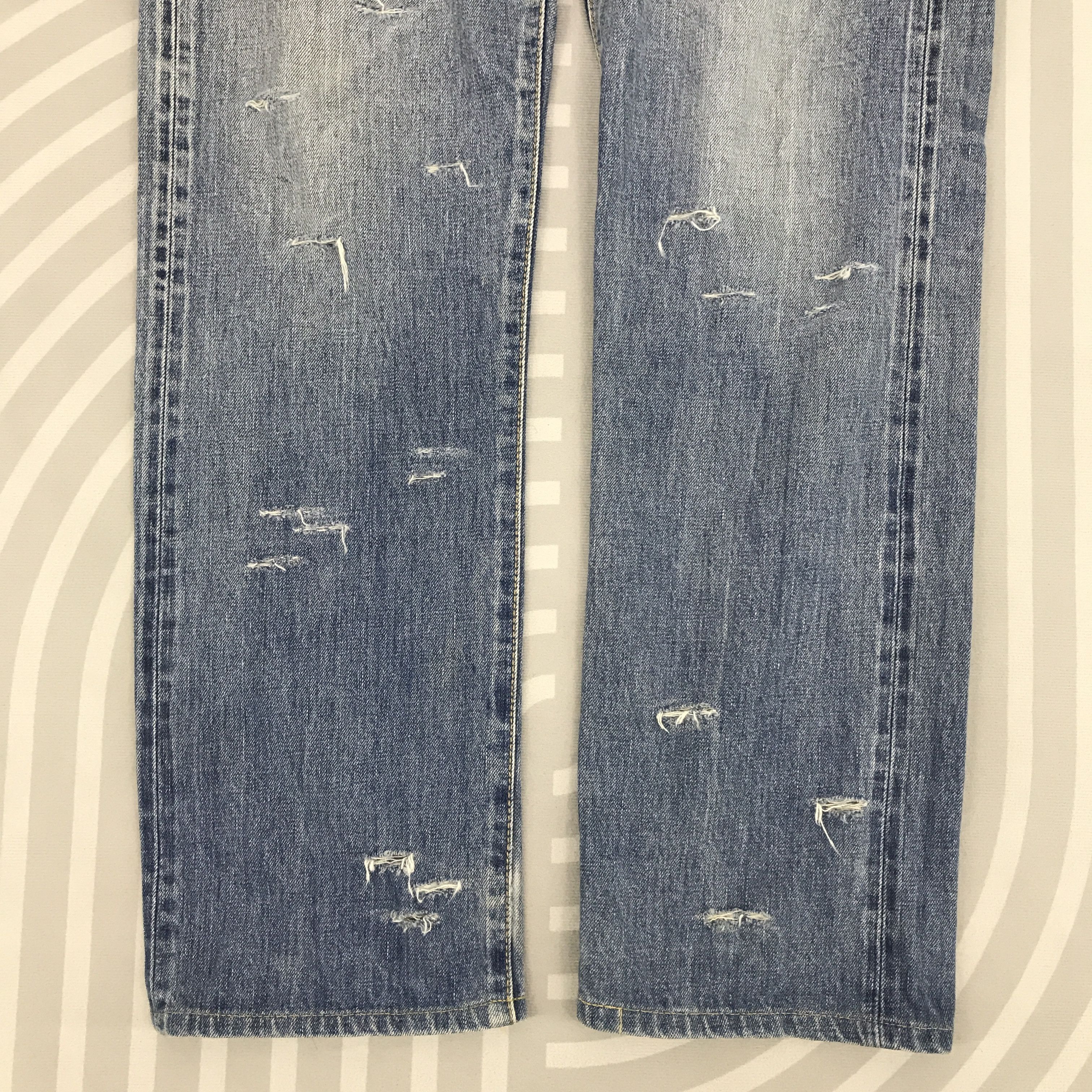Edwin × Vintage Vintage Edwin Distressed design Japan Jeans pants Size US 33 - 3 Thumbnail