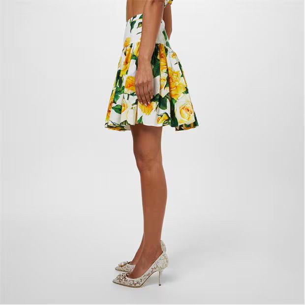 Dolce & Gabbana o1g2r1mq1024 Cotton Poplin Floral Mini Skirts in Multicolor Size 27" / US 4 / IT 40 - 4 Thumbnail