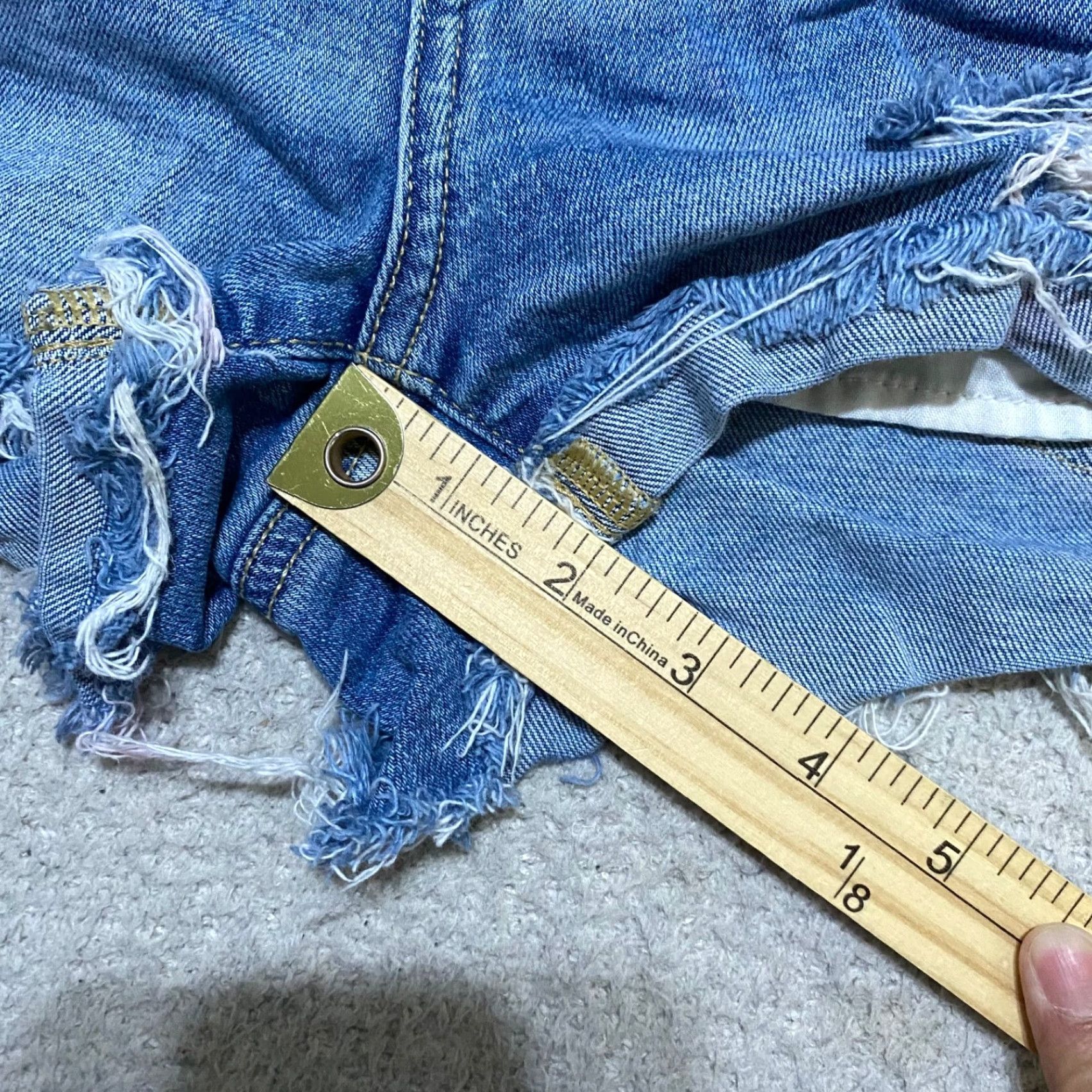 American Eagle Outfitters American Eagle Outfitters Womens 4 Jeans Shorts Blue Denim Distressed Medium Wash High Rise Cut-Off 5-Pocket Design Regular 2 in Inseam Cotton Spandex Size 27" / US 4 / IT 40 - 5 Thumbnail