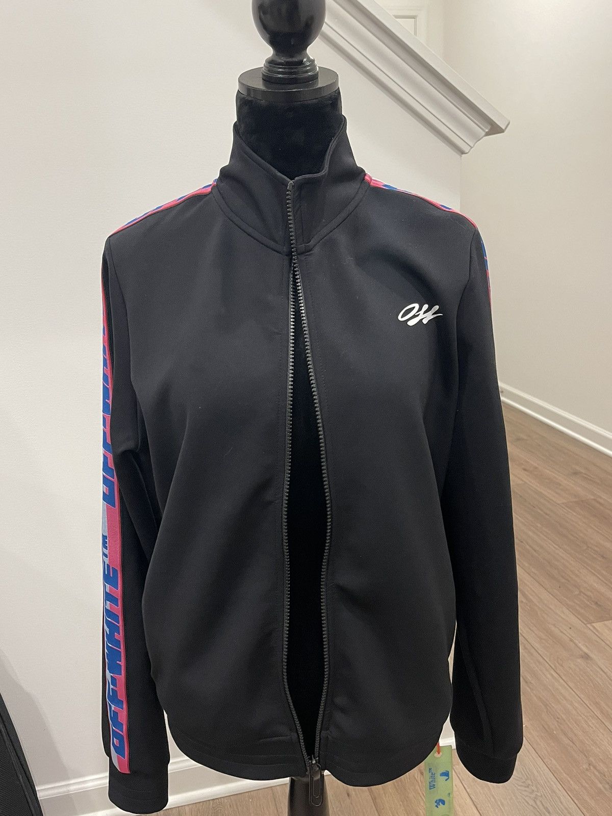 Off-White Off‑White Logo Black Track Zip‑Up Jacket S Size US S / EU 44-46 / 1 - 3 Thumbnail