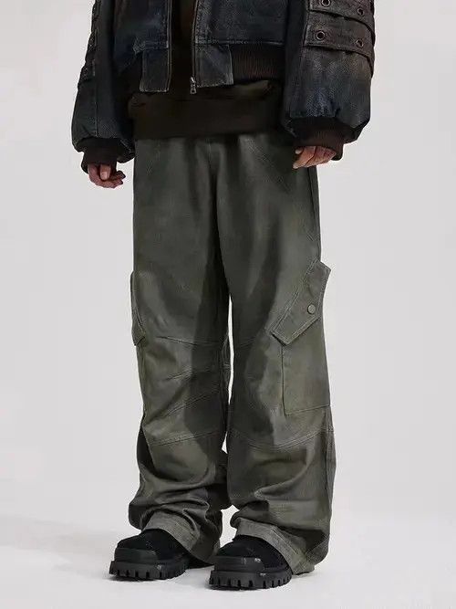 Japanese Brand Retro Scimitar Pocket Distressed Wide Leg Jeans Size US 32 / EU 48 - 7 Thumbnail