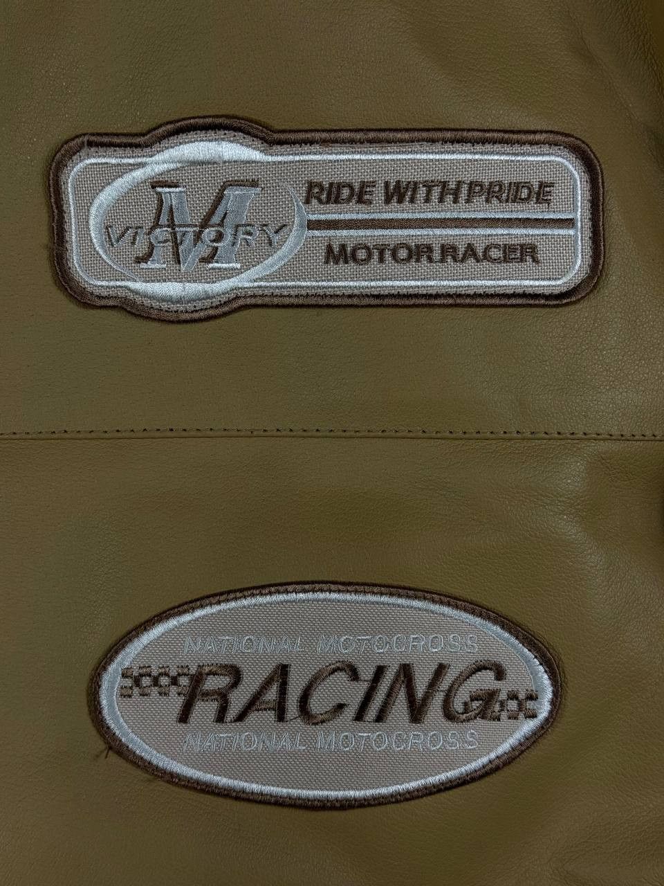 Genuine Leather WILDA Genuine Leather Racing Jacket Moto Biker Patches Size US XXL / EU 58 / 5 - 4 Thumbnail