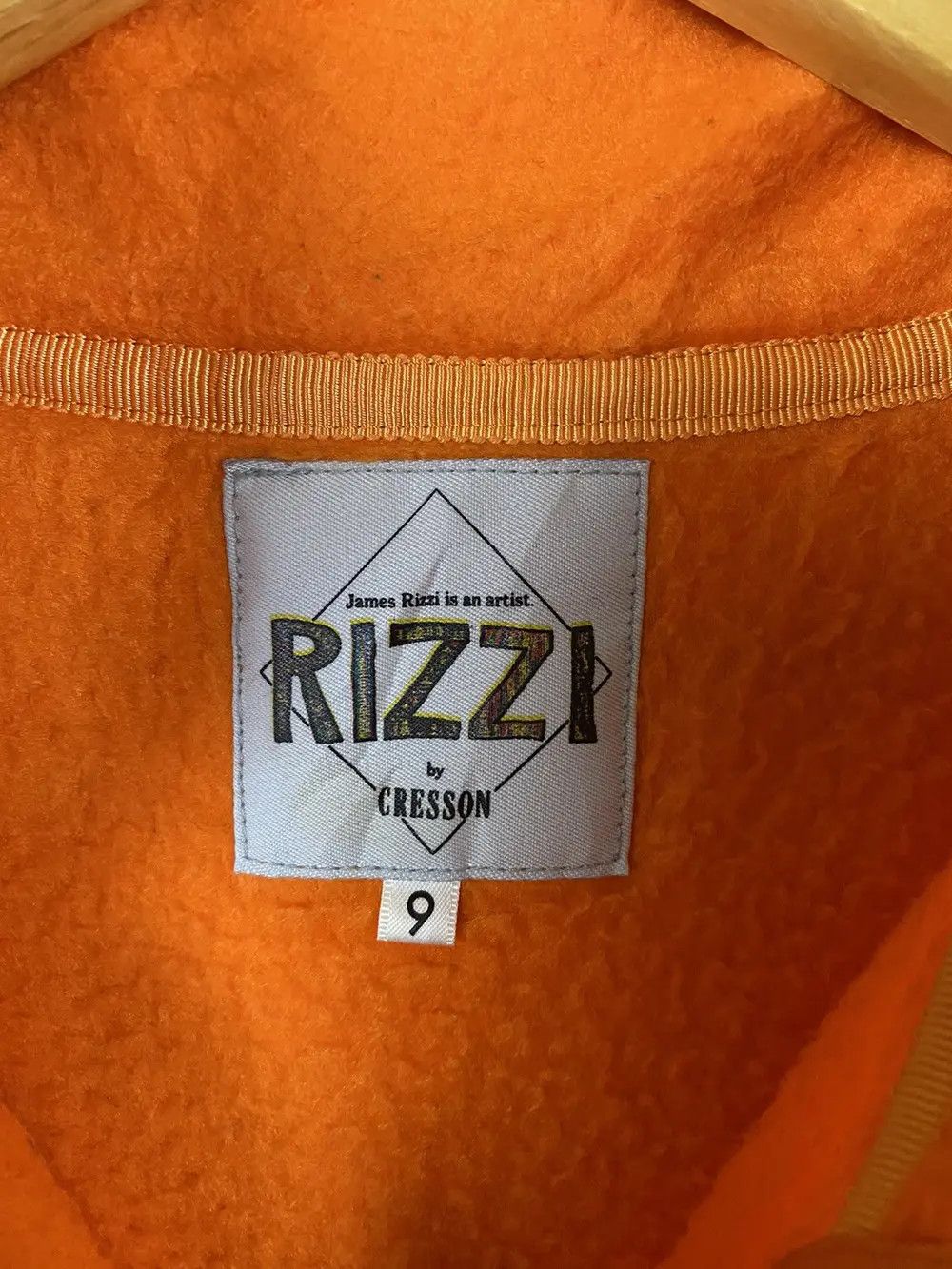 Japanese Brand × Vintage Vintage Rizzi 1995 Fleece Jacket Orange Size US L / EU 52-54 / 3 - 4 Thumbnail