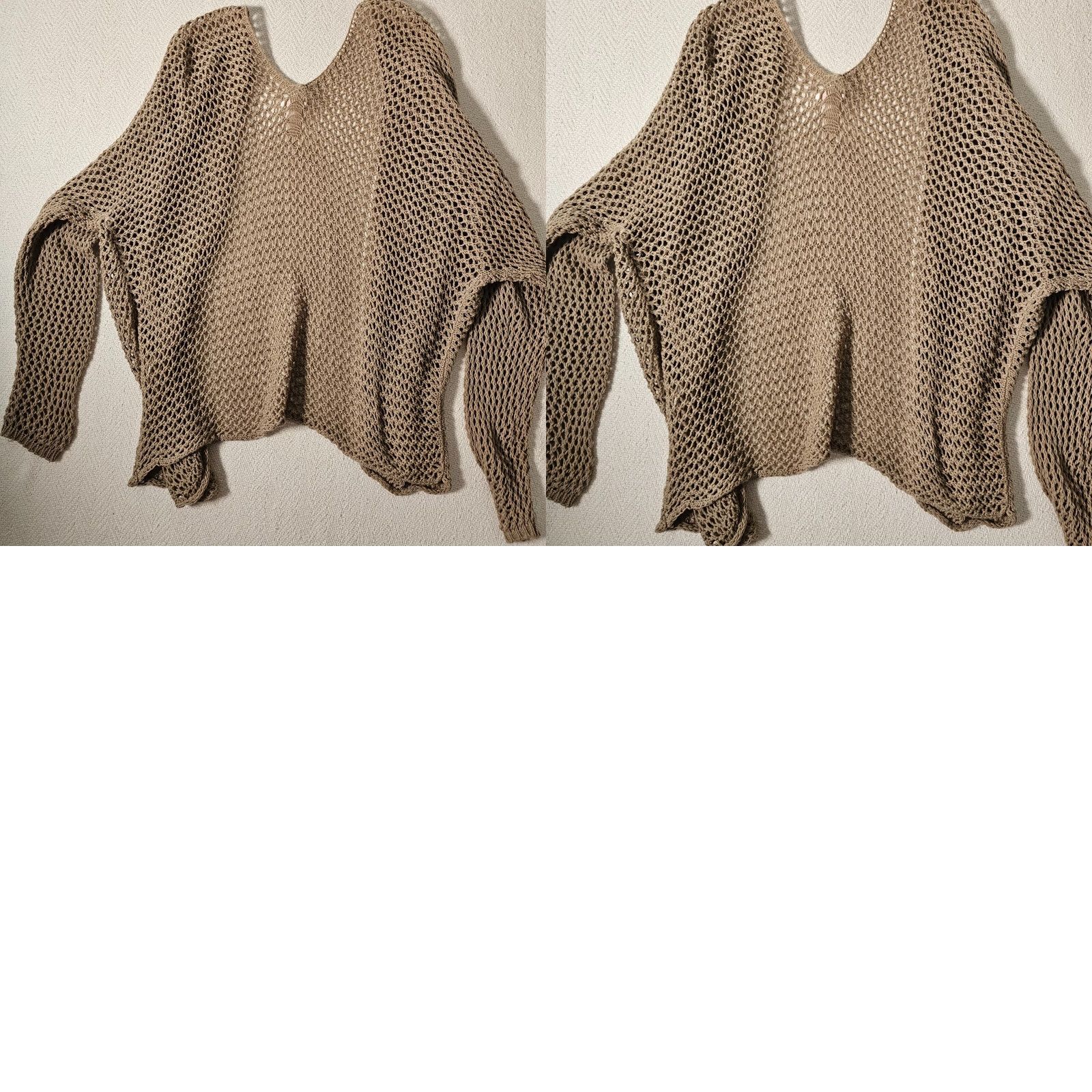 Vintage Don’t Ask Why Cardigan Women One Size Cable-Knit Brown Open Front Long Sleeve Knit Sweater 90s Bohemian Vintage No Size ONE SIZE - 9 Thumbnail