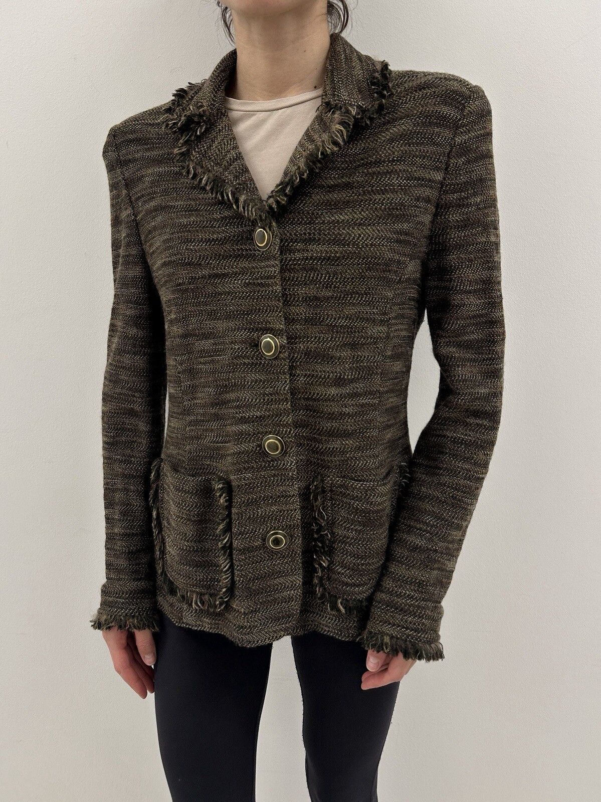 St. John Collection Blazer Knit Jacket made in USA Pocket