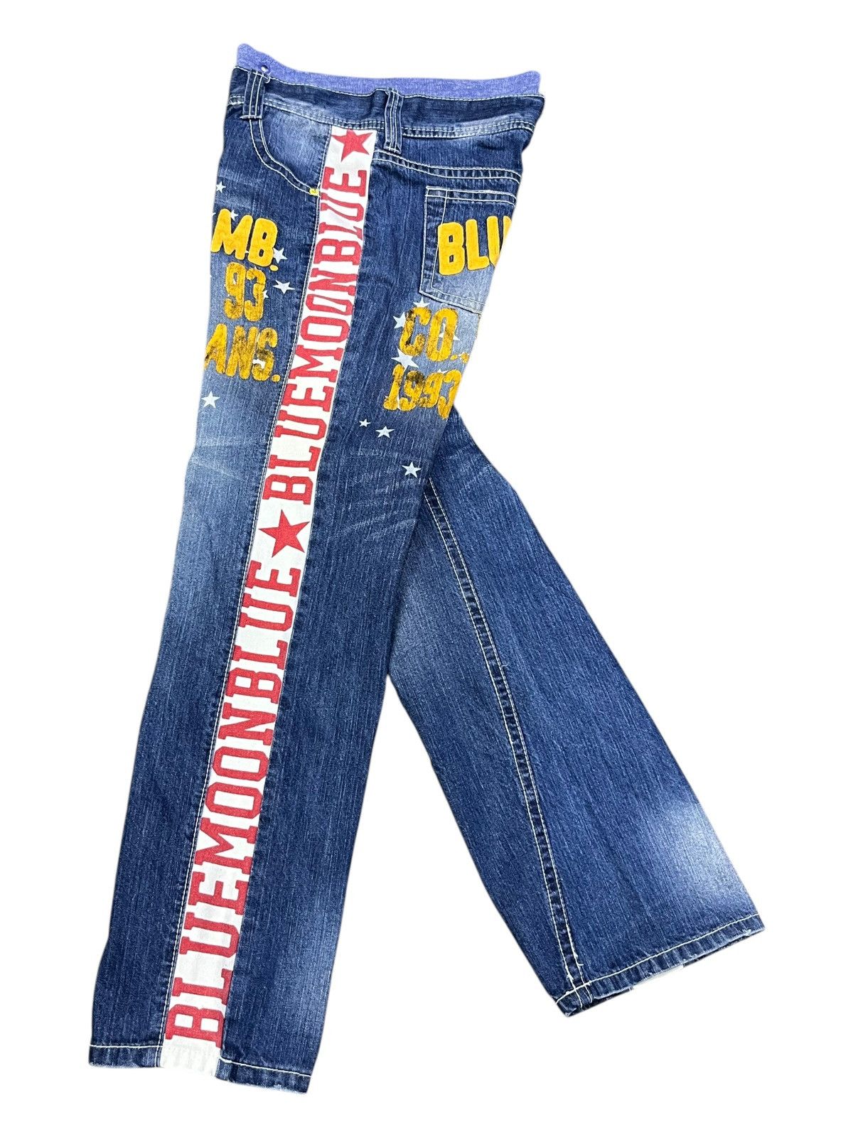 Pure Blue Japan Vintage BLUEMOONBLUE Side SpellOut Butt Embroidery Hysteric Size US 30 / EU 46 - 5 Thumbnail
