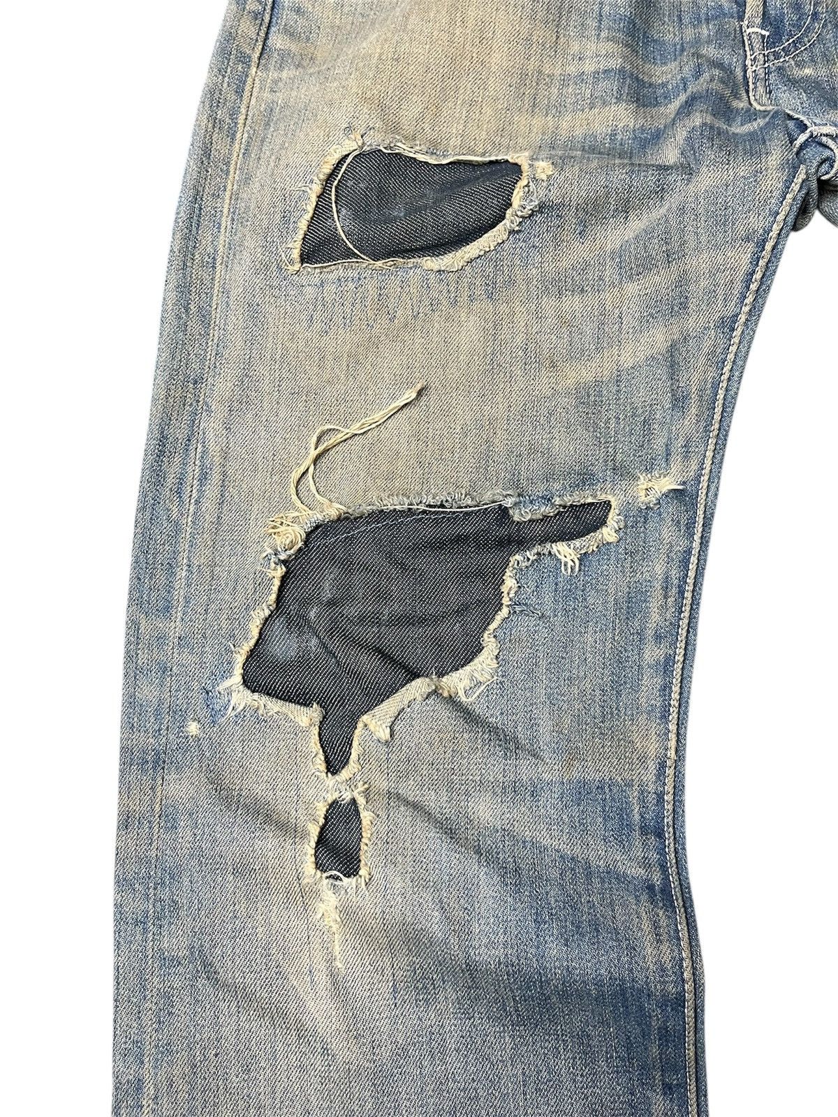 Designer × Japanese Brand × Levi's Vintage Clothing Kurt Cobain style levis patchwork Distressed faded Jeans Size US 30 / EU 46 - 6 Thumbnail