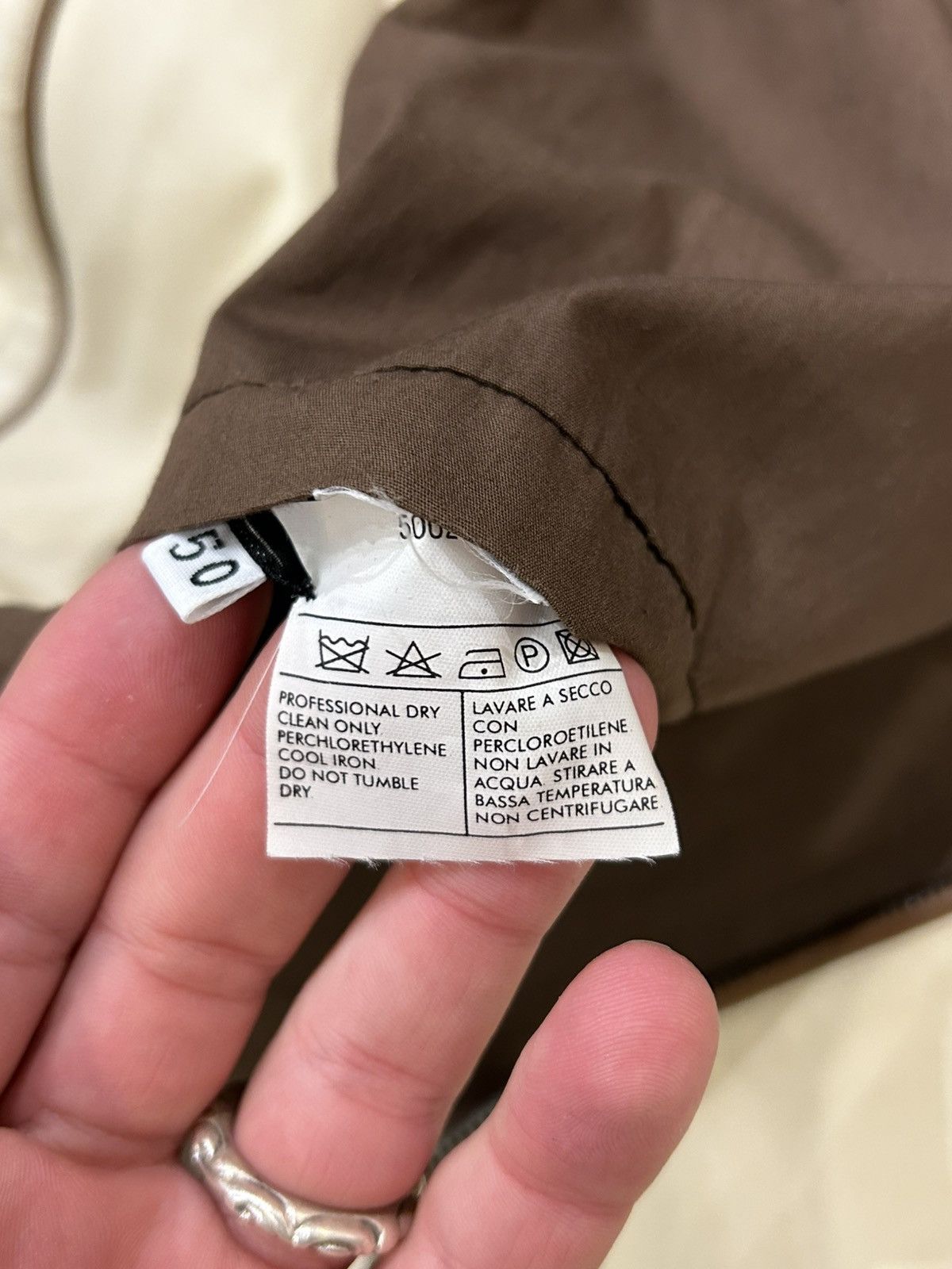 Salvatore Ferragamo Ferragamo Beige Leather Zip Jacket Size US L / EU 52-54 / 3 - 5 Thumbnail