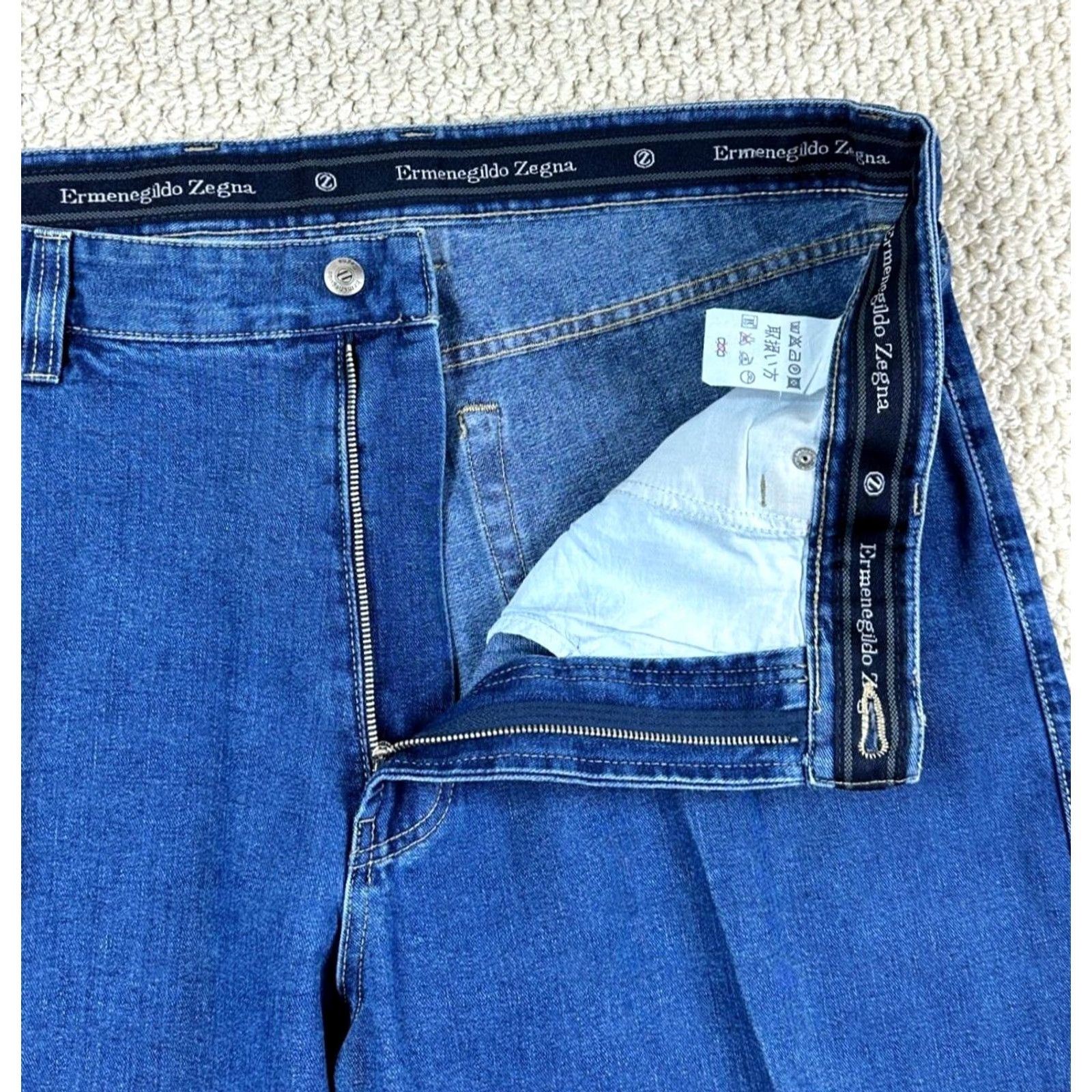 Ermenegildo Zegna Ermenegildo Zegna Jeans Mens 41x30 Blue Denim Made in Italy D-TK-6297 Size US 41 - 3 Thumbnail