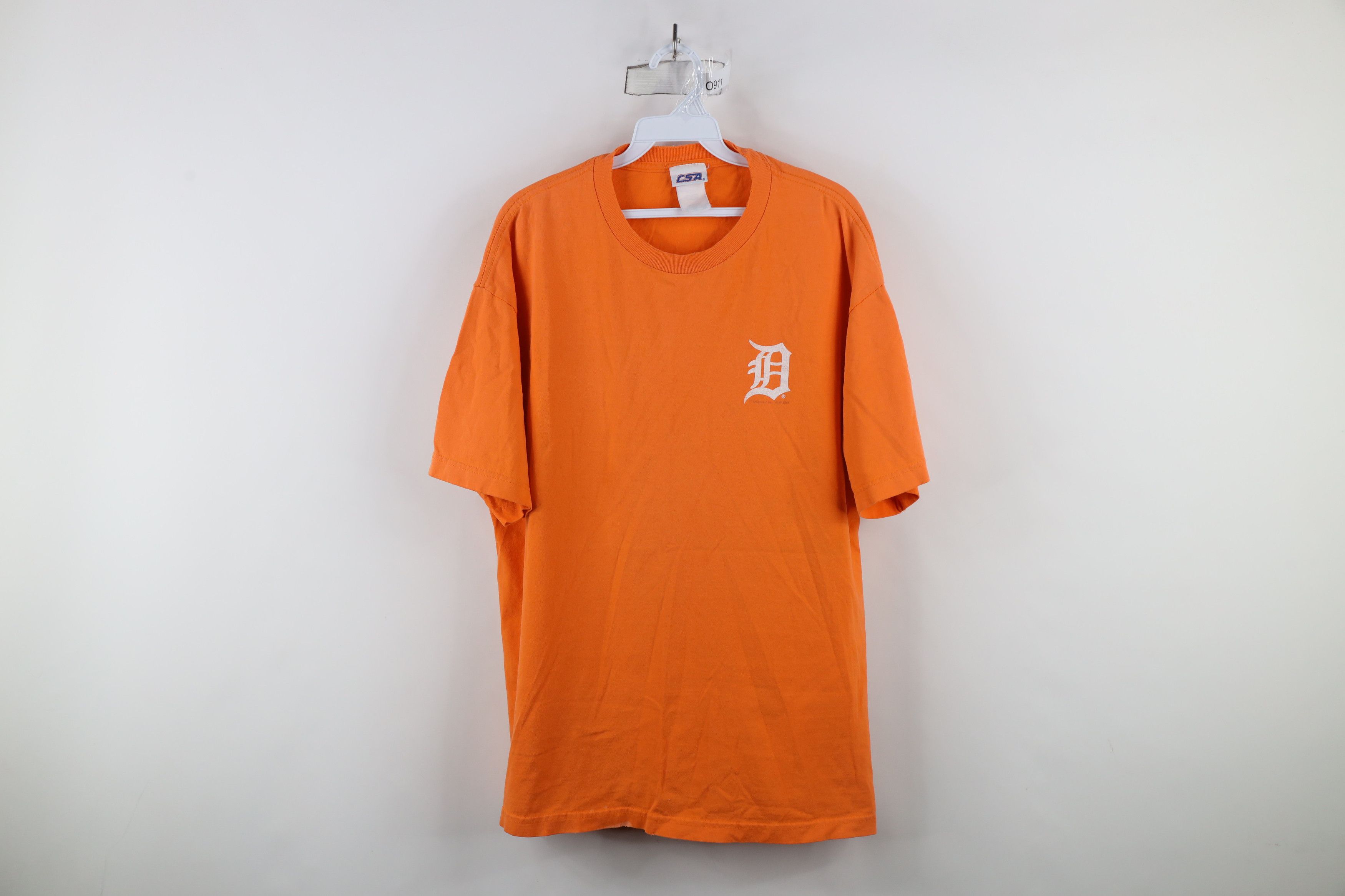 Vintage Vintage Y2K English D Detroit Tigers Baseball T-Shirt Orange Size US XL / EU 56 / 4 - 1 Thumbnail
