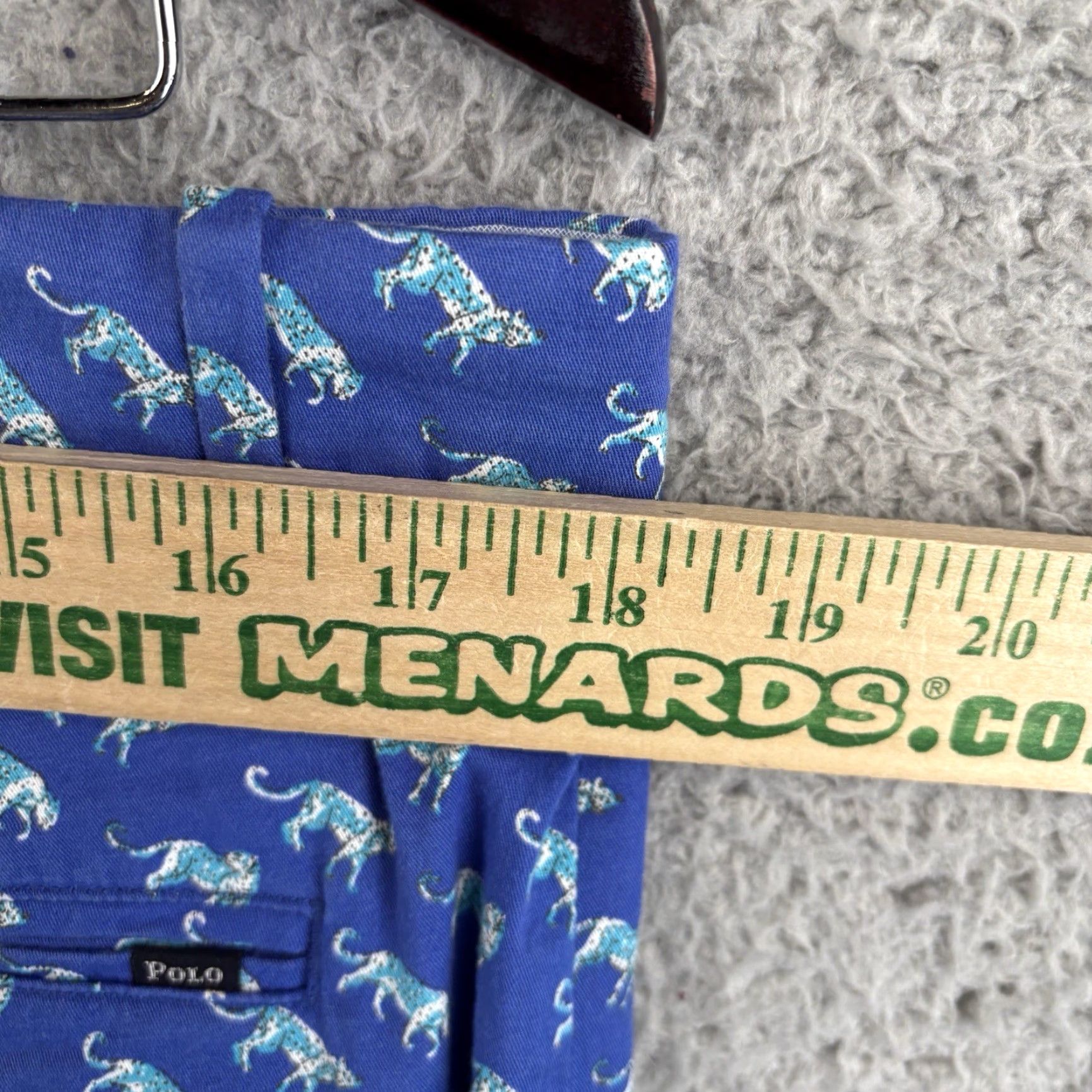 Polo Ralph Lauren Polo Ralph Lauren Pants Mens 36x30 Blue Leopard All Over Print Chino Flat Front Cotton Blend Regular Dickies? Size US M / EU 48-50 / 2 - 4 Thumbnail