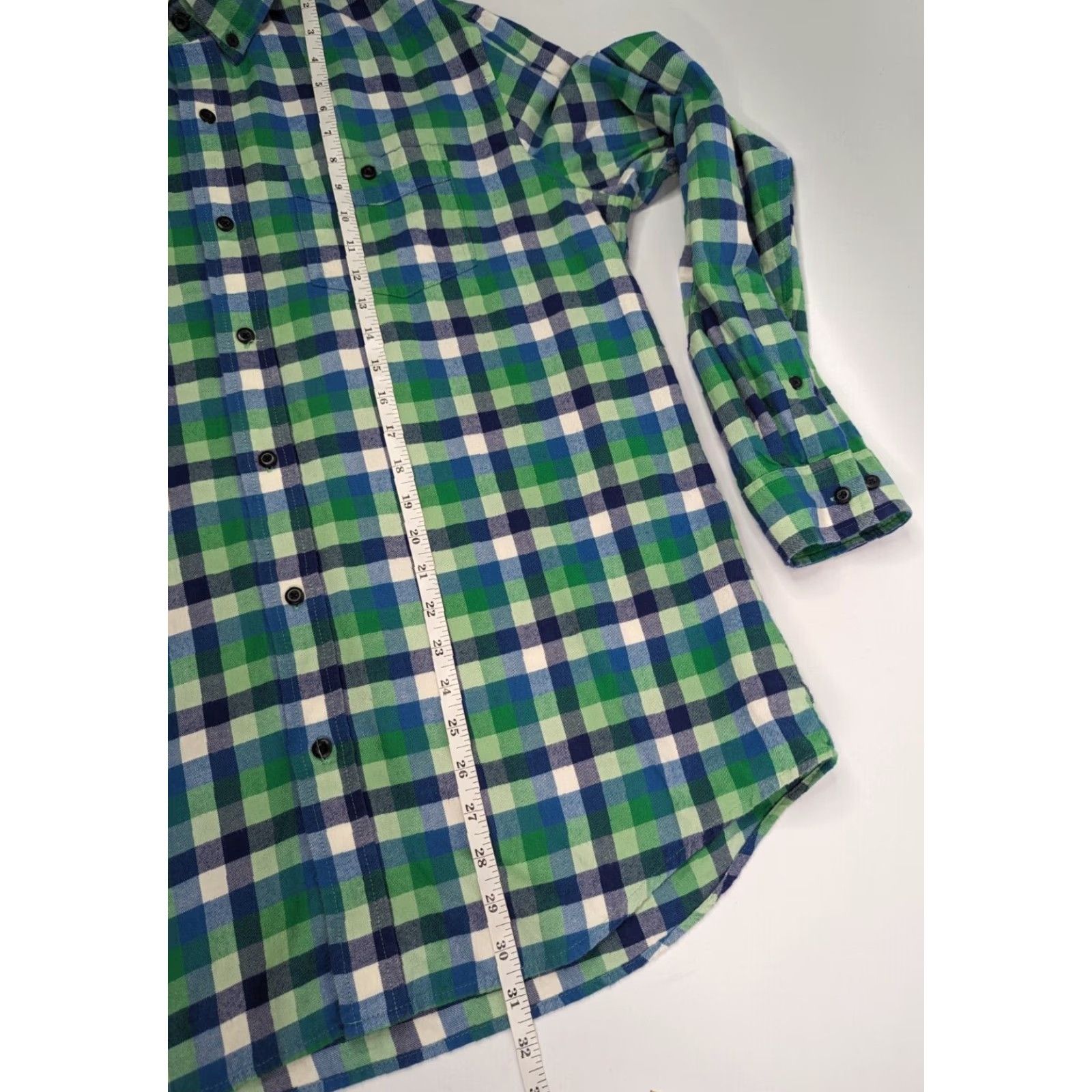 Vintage L.L. Bean Shirt Mens Large Green Scotch Plaid Flannel Button-Up Pocketed N/A Size US L / EU 52-54 / 3 - 4 Thumbnail