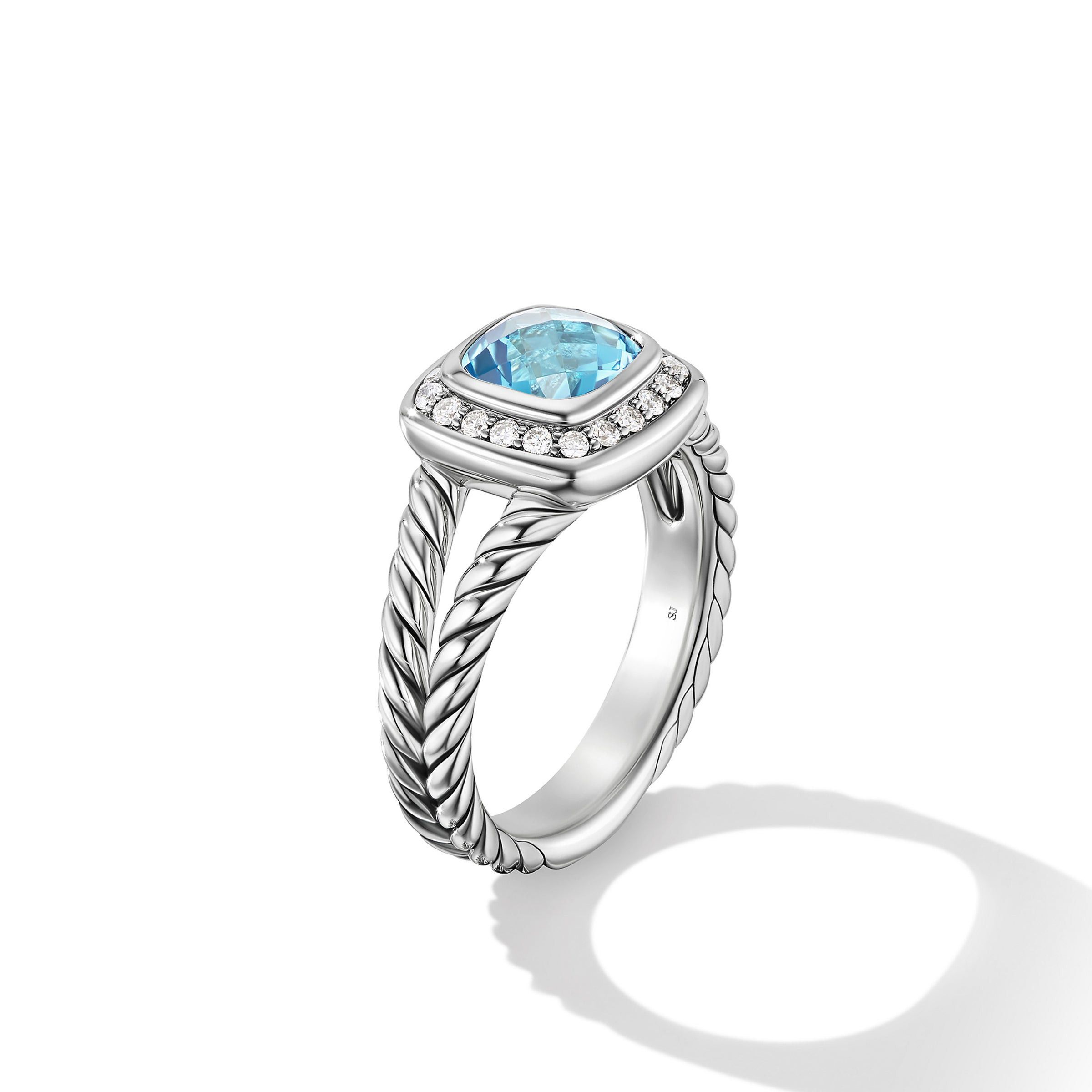 David Yurman o1w1db10525 R07443D Ring in Silver with Topaz and Diamond Size ONE SIZE - 4 Thumbnail