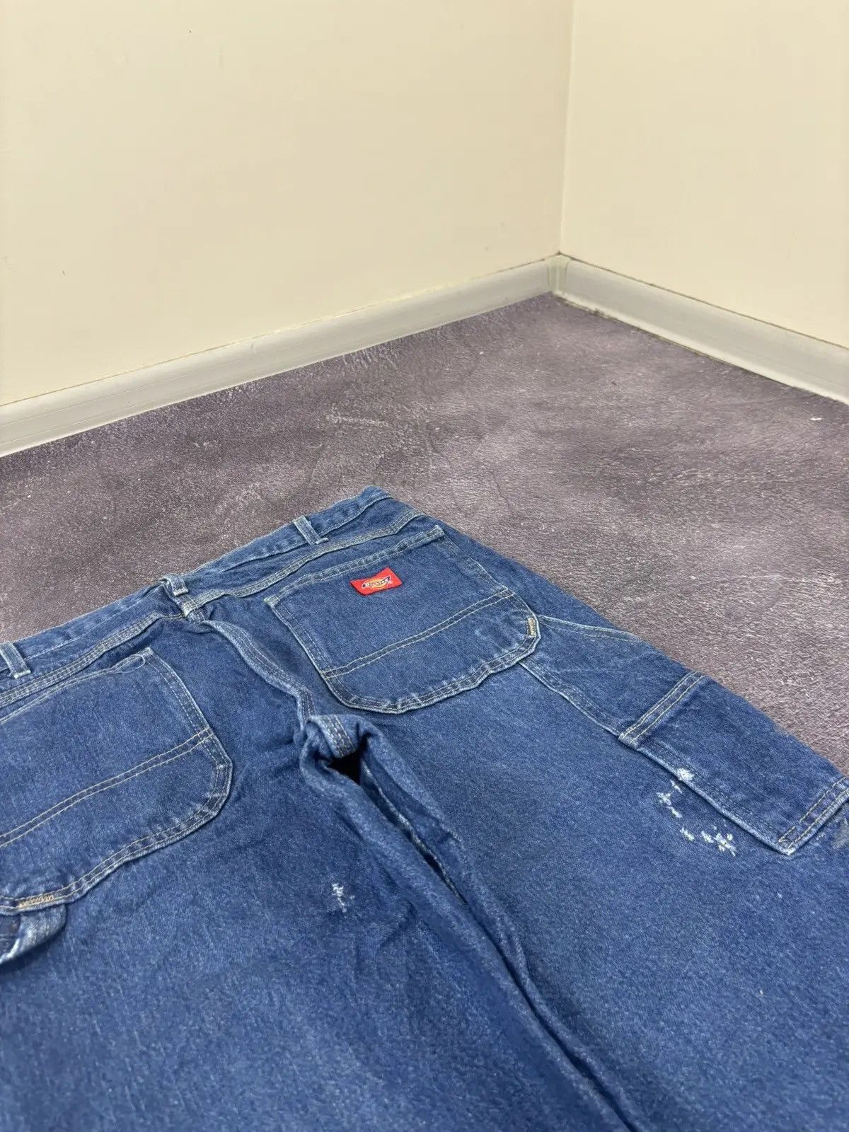 Dickies × Vintage Vintage Dickies American Blue Denim Work Hype Baggy Jeans Size US 36 / EU 52 - 6 Thumbnail