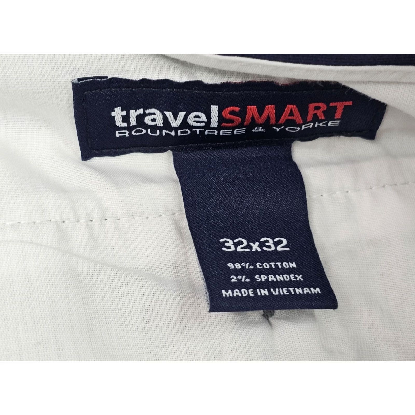 Roundtree & Yorke Roundtree & Yorke Travel Smart Cotton Flat Front Pants Men 32x32 Gray Slim Straight Front Flat уча Size US 32 / EU 48 - 7 Thumbnail
