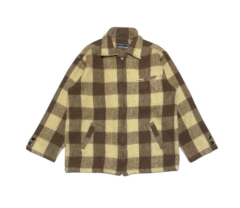 Japanese Brand Vintage 90s Octopus Army Zipper Wool Flannel Shirt Jacket Size US M / EU 48-50 / 2 - 1 Thumbnail
