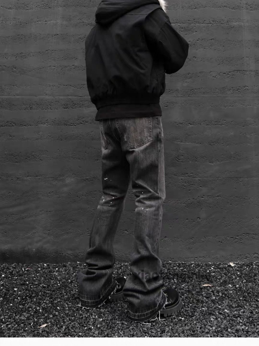 Jean × Vintage Washed faded cleanfit yuppie paint bootcut flared jeans Size US 30 / EU 46 - 8 Thumbnail