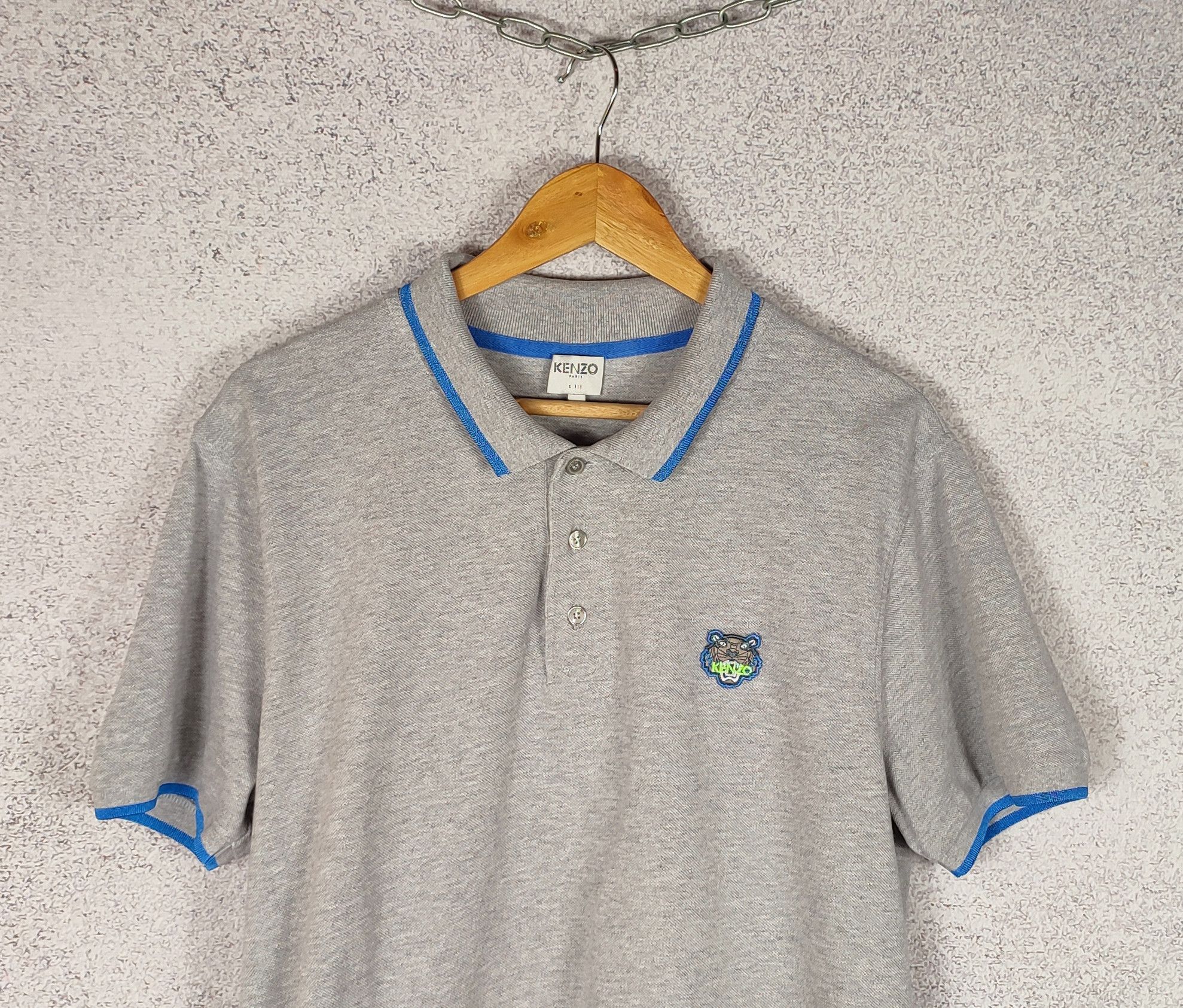 Kenzo Kenzo Tiger Logo Polo Short Sleeve Size L Size US L / EU 52-54 / 3 - 2 Thumbnail