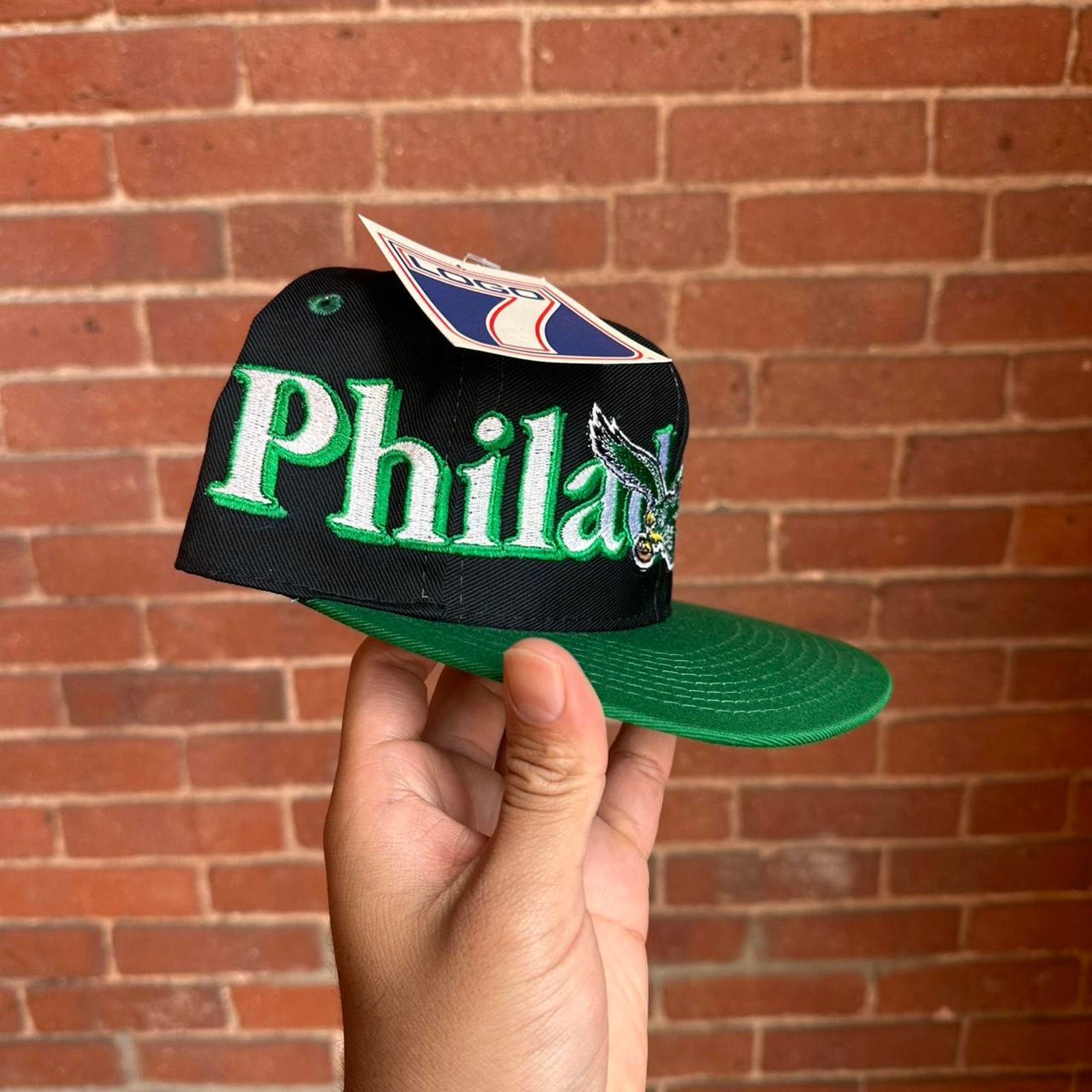 Logo 7 × Vintage Vintage Philadelphia Eagles Spell Out Snapback Hat Size ONE SIZE - 2 Thumbnail