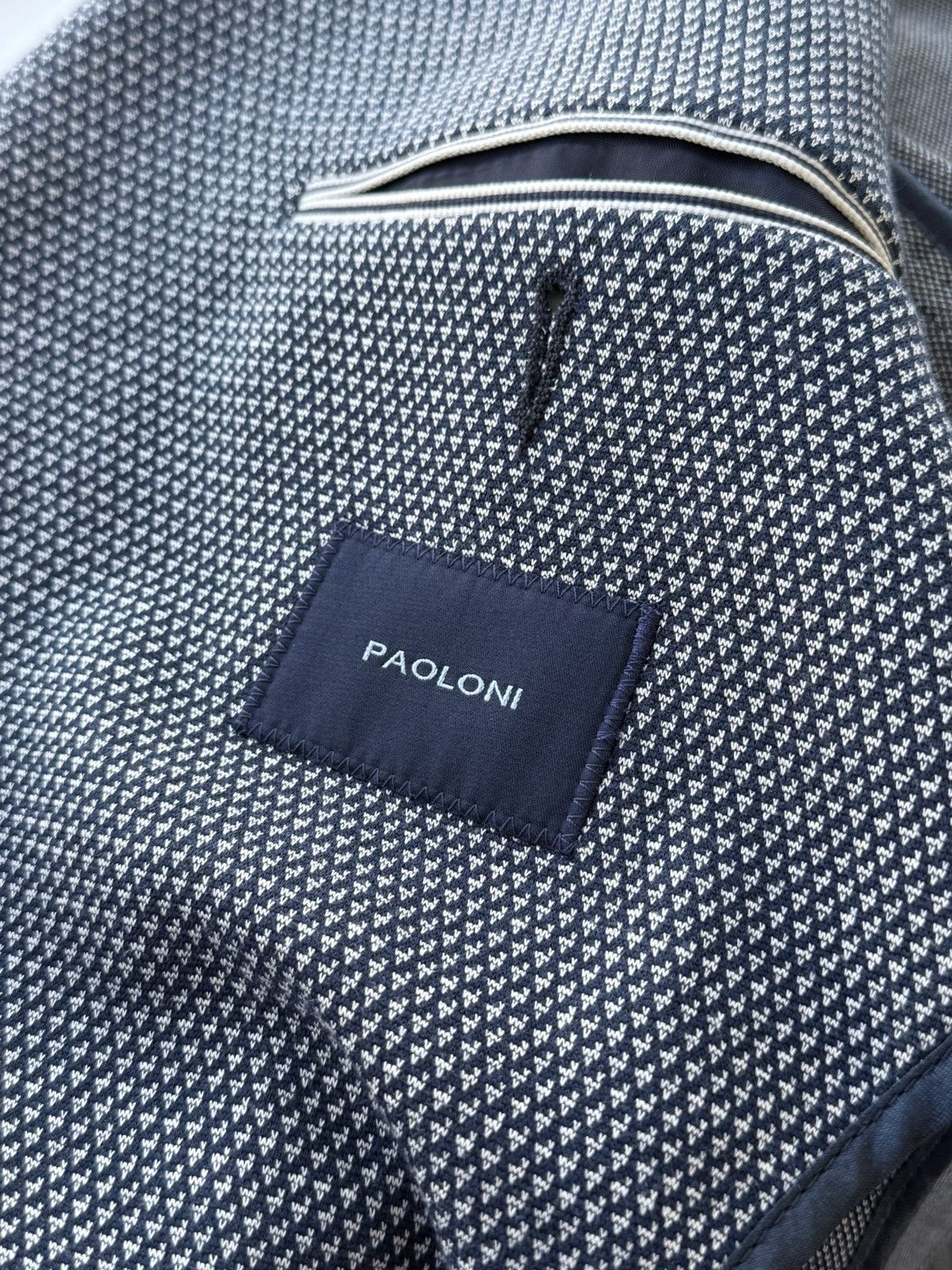 Paoloni Paoloni Jersey Birdeye Blazer Jacket Size 50 Size 40R - 9 Thumbnail