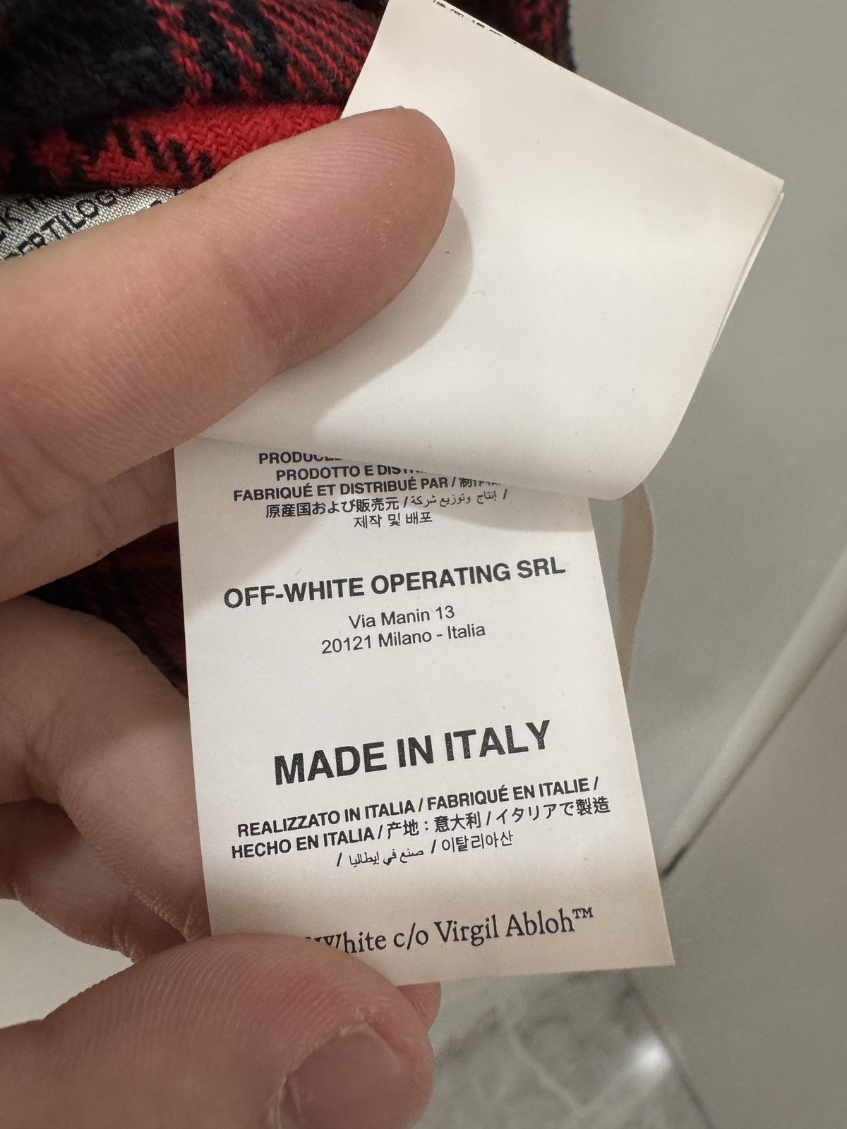 Off-White Off White Red Flannel Button Up Size US XS / EU 42 / 0 - 9 Thumbnail