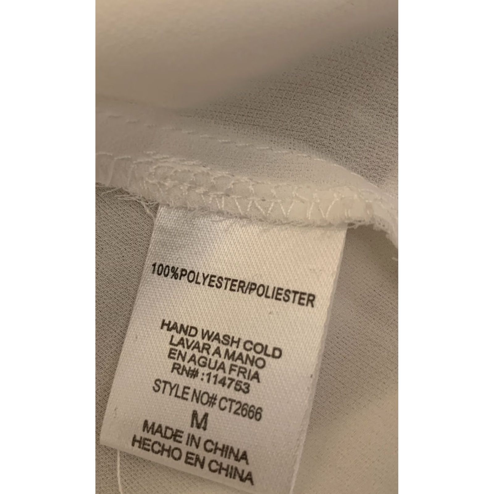 Vintage NWT The Clothing Company Tank Women MEDIUM White Chain B666 Sleeveless High Neck Sheer Polyester Breathable Casual Size M / US 6-8 / IT 42-44 - 8 Thumbnail
