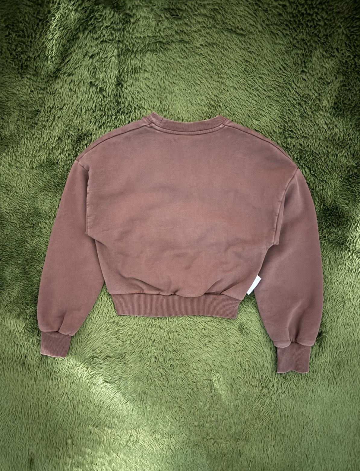 Ganni [XS] GANNI Artwork Logo Cropped Sweatshirt Brown Size XS / US 0-2 / IT 36-38 - 6 Thumbnail