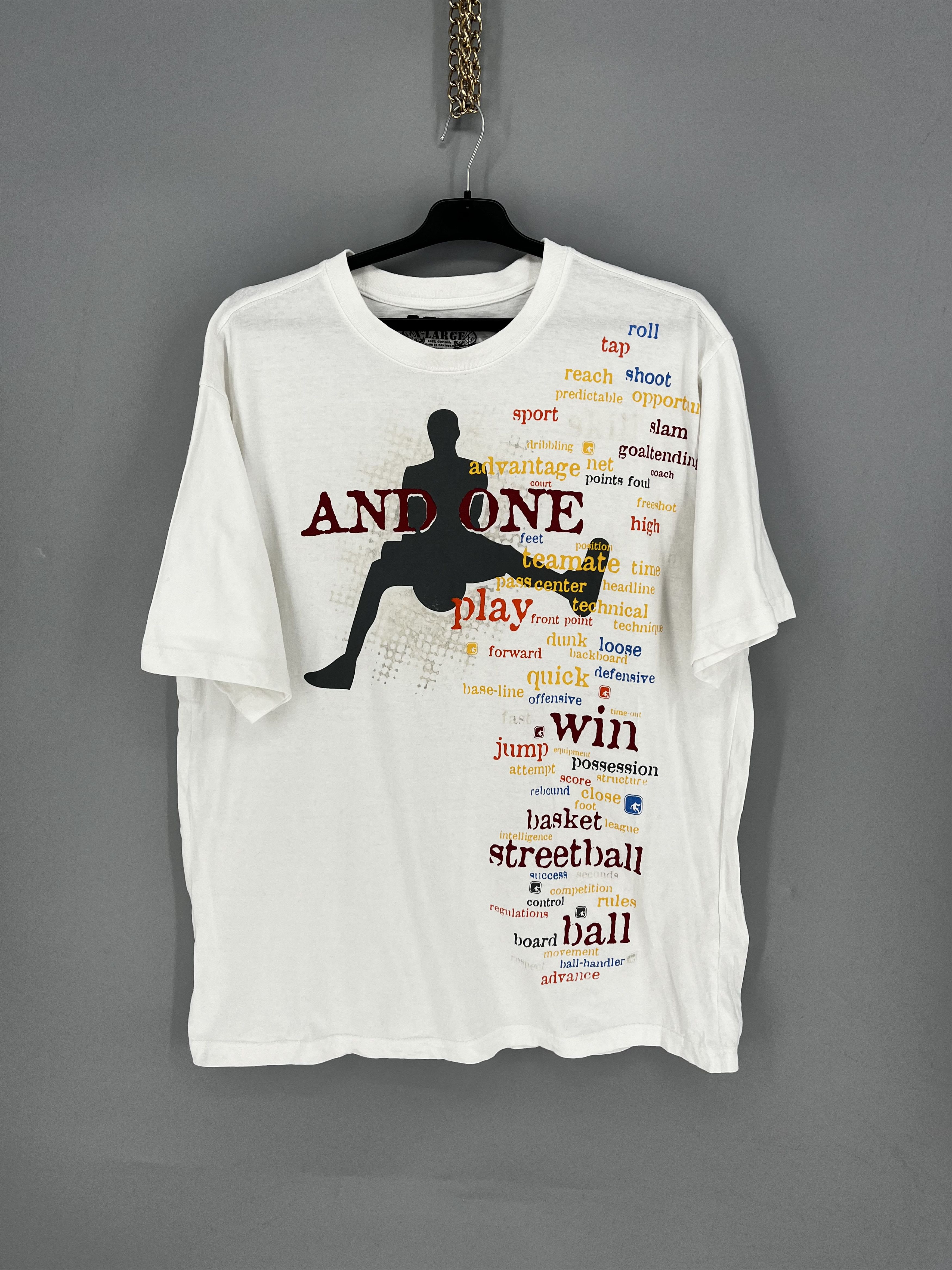 NBA And 1 One Basketball Graphic TShirt Men’s White Y2K 2000s Size US XL / EU 56 / 4 - 1 Thumbnail