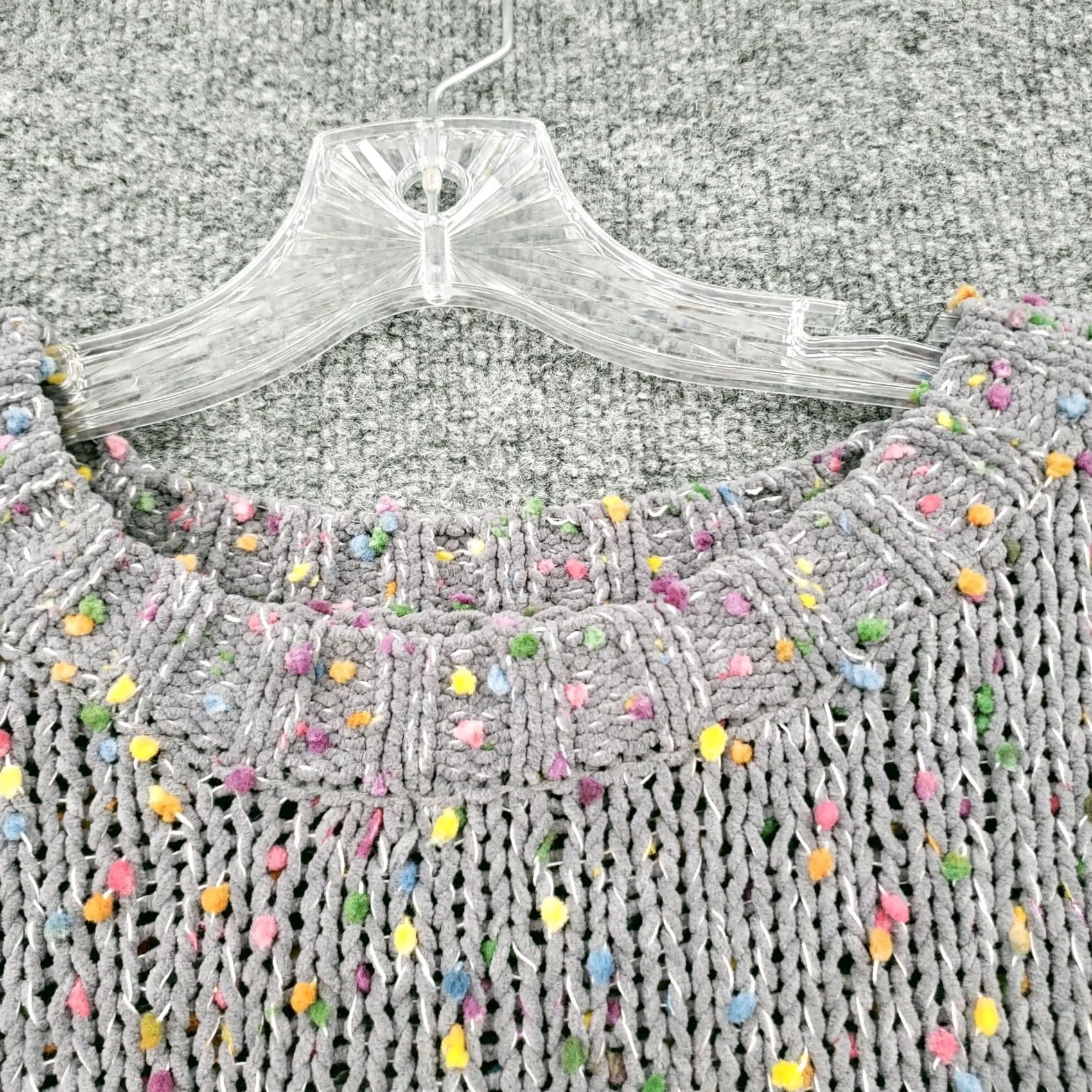 Vintage Seven7 Sweater Womens L Gray Knit Crewneck Pullover 7 7 Pullover Casual Workwear Long Sleeve Knit Size L / US 10 / IT 46 - 4 Thumbnail