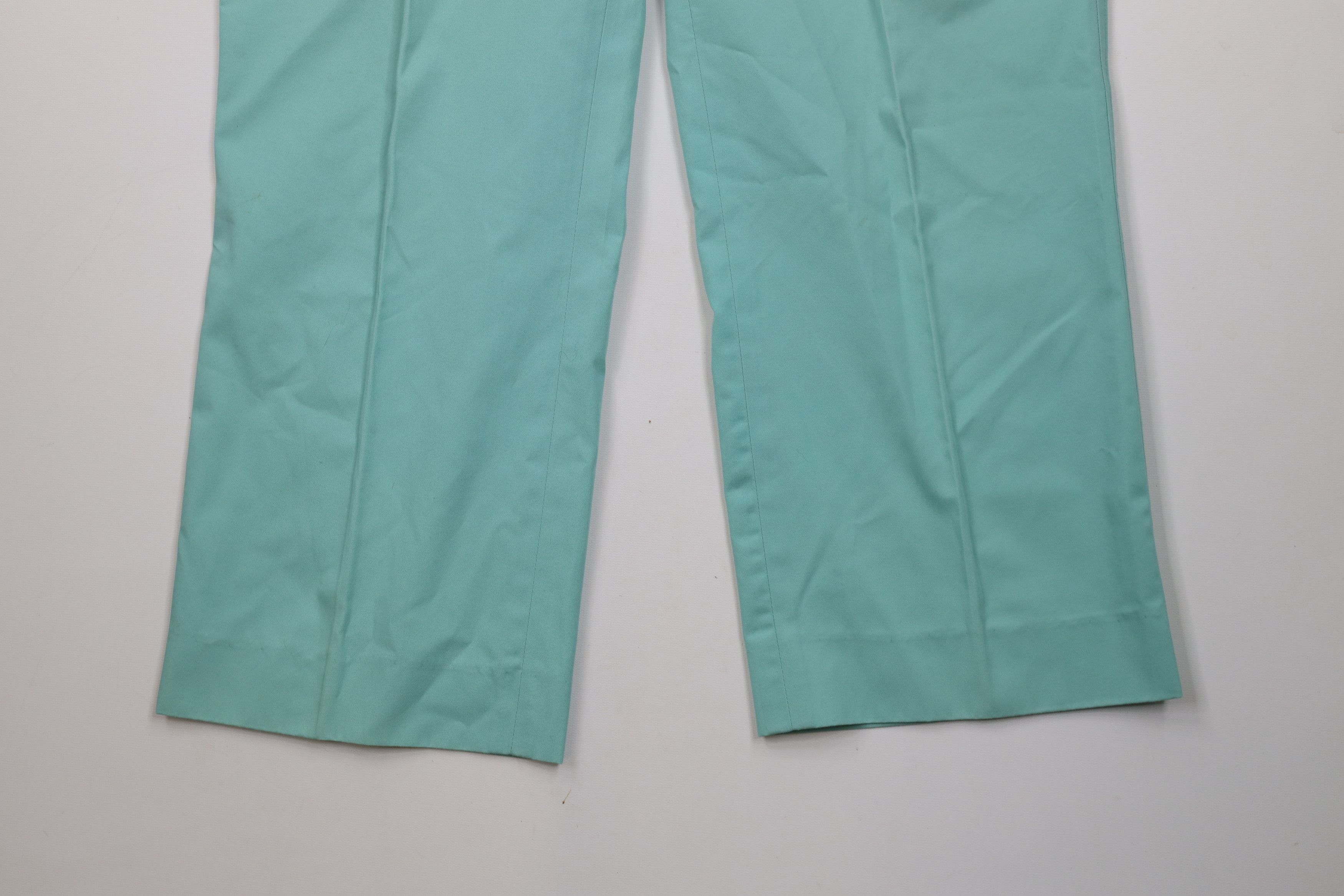 Izod × Vintage Vintage 80s 90s Izod Pleated Wide Leg Chino Pants Blue Size US 34 / EU 50 - 4 Thumbnail