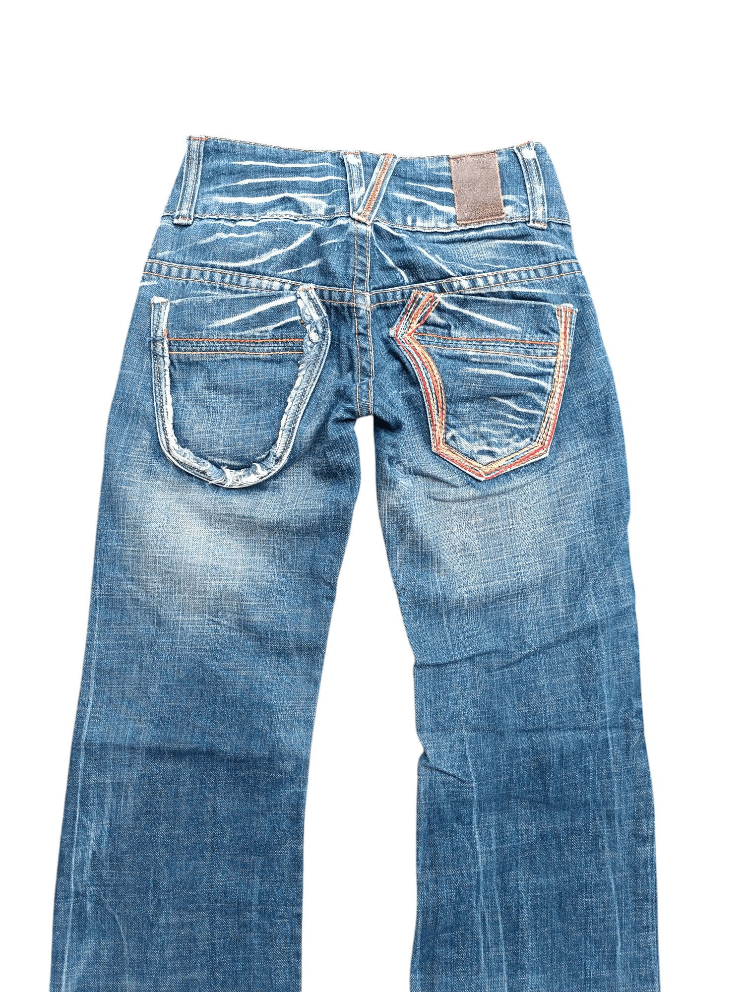 If Six Was Nine × Japanese Brand × Le Grande Bleu (L.G.B.) RedPepper RedLabel Flare Distressed Whiskers Faded DenimE243 Size US 26 / EU 42 - 13 Thumbnail